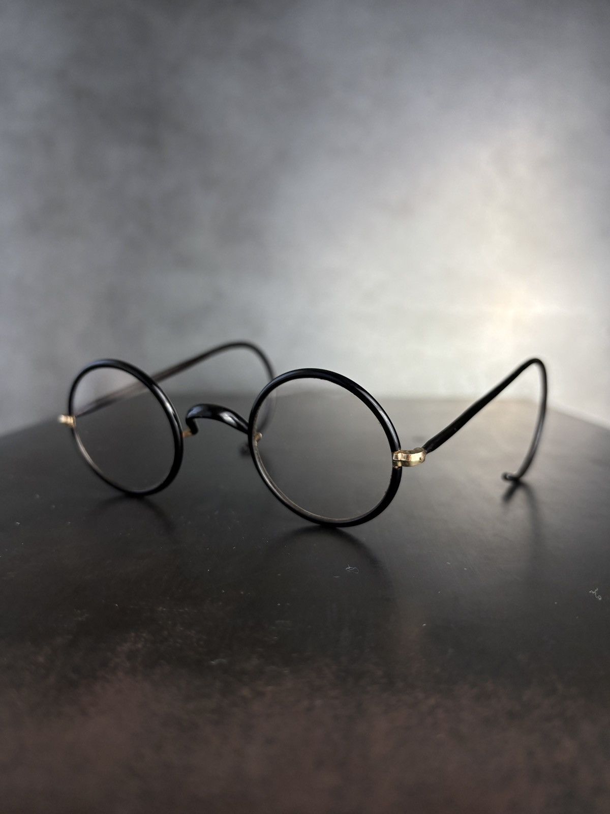 Bausch & Lomb Antique Eyeglasses 1900s B&L Round Windsor Frames Spectacles Size ONE SIZE - 12 Thumbnail
