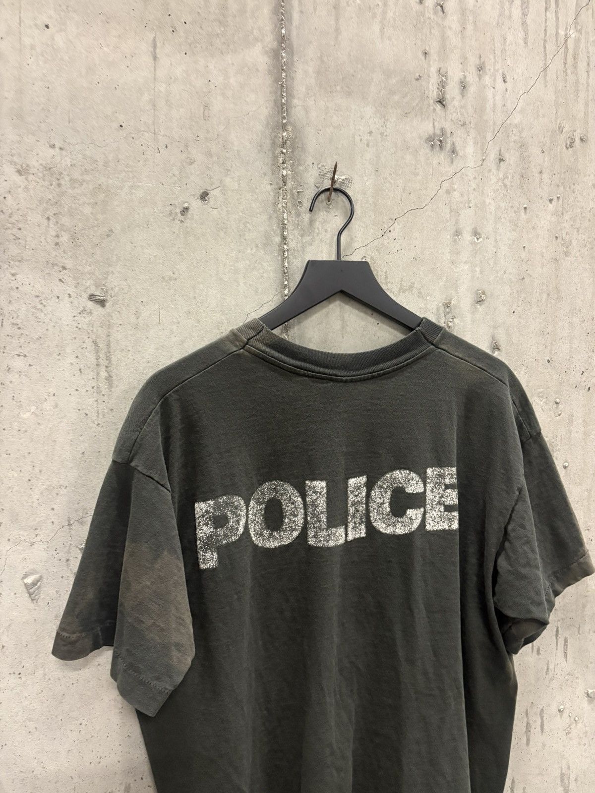 Band Tees Vintage Pearl Jam Police Shirt Thrashed Faded Grunge Band Size US XL / EU 56 / 4 - 4 Thumbnail