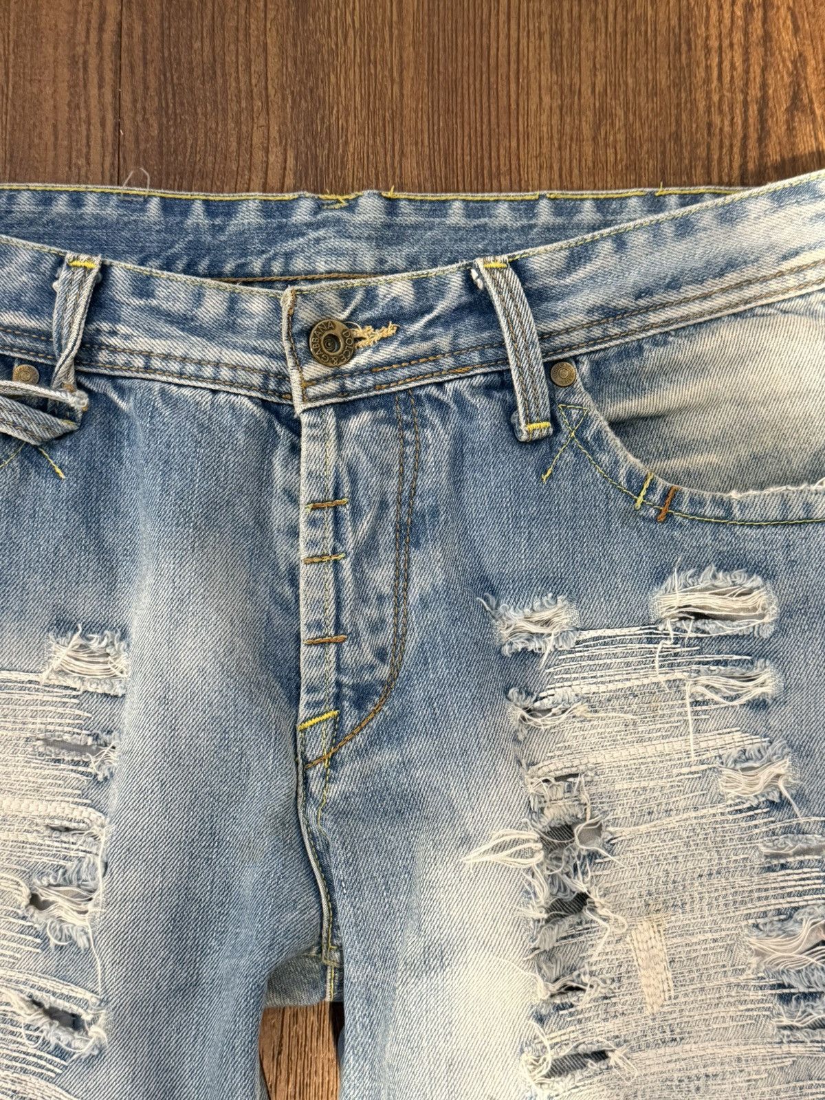 Dolce & Gabbana Archive 2000’s Dolce & Gabbana Distressed & Repaired Denim Size US 32 / EU 48 - 4 Thumbnail