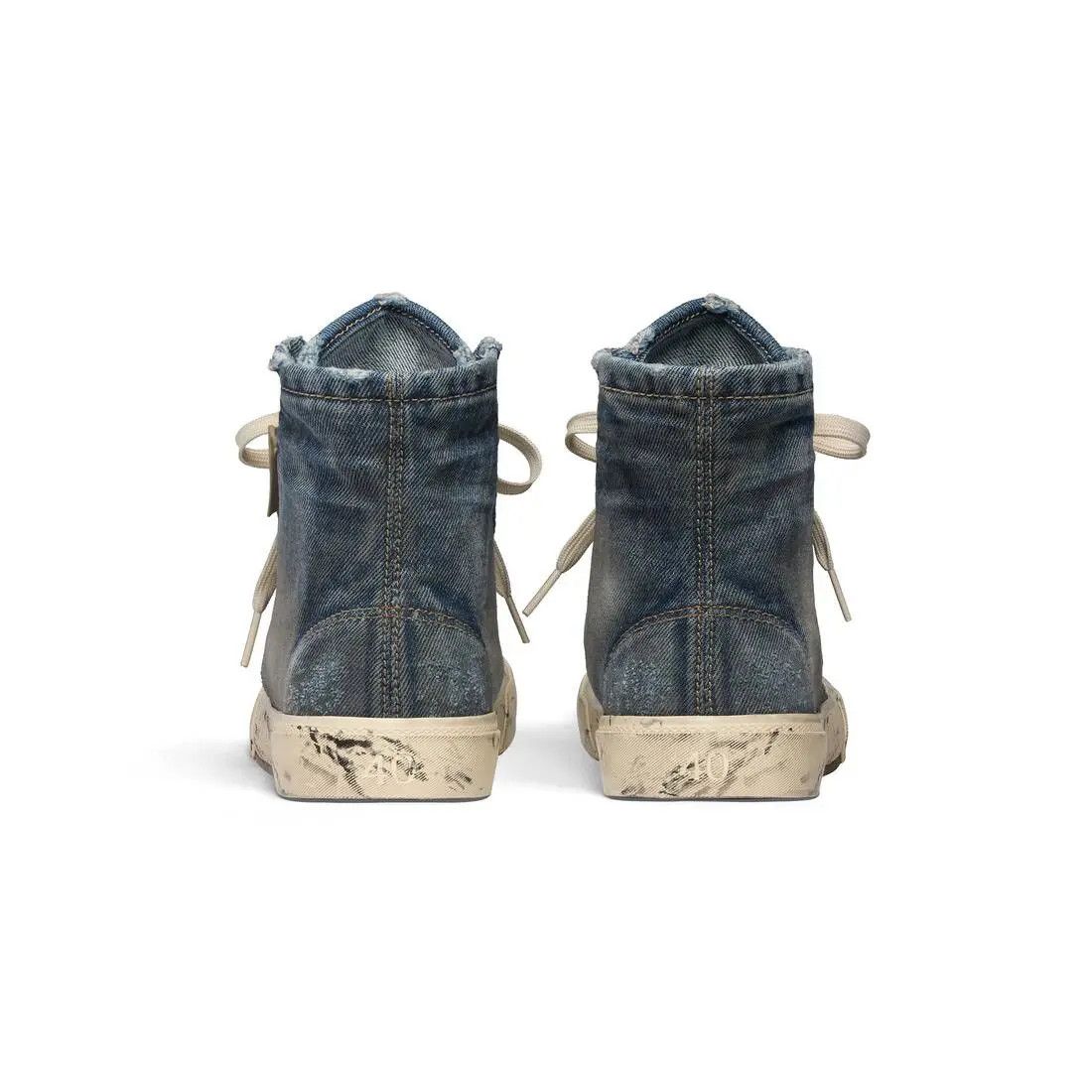 Balenciaga o1w1db10625 Paris High Top Sneakers in Blue/Beige Size US 5 / IT 35 - 5 Thumbnail