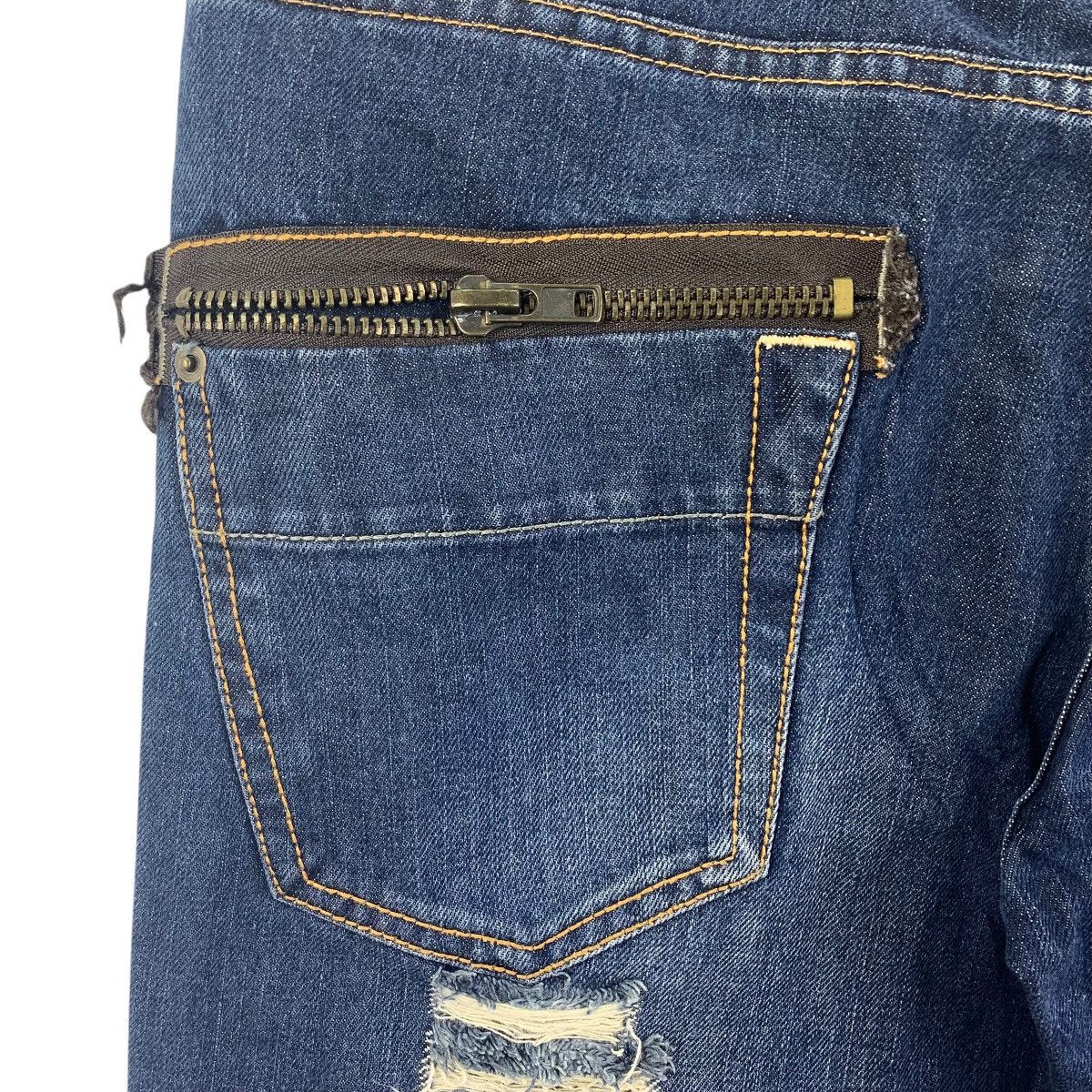 Japanese Brand HERITAGE STONE Distressed blue jeans Size US 34 / EU 50 - 17 Thumbnail