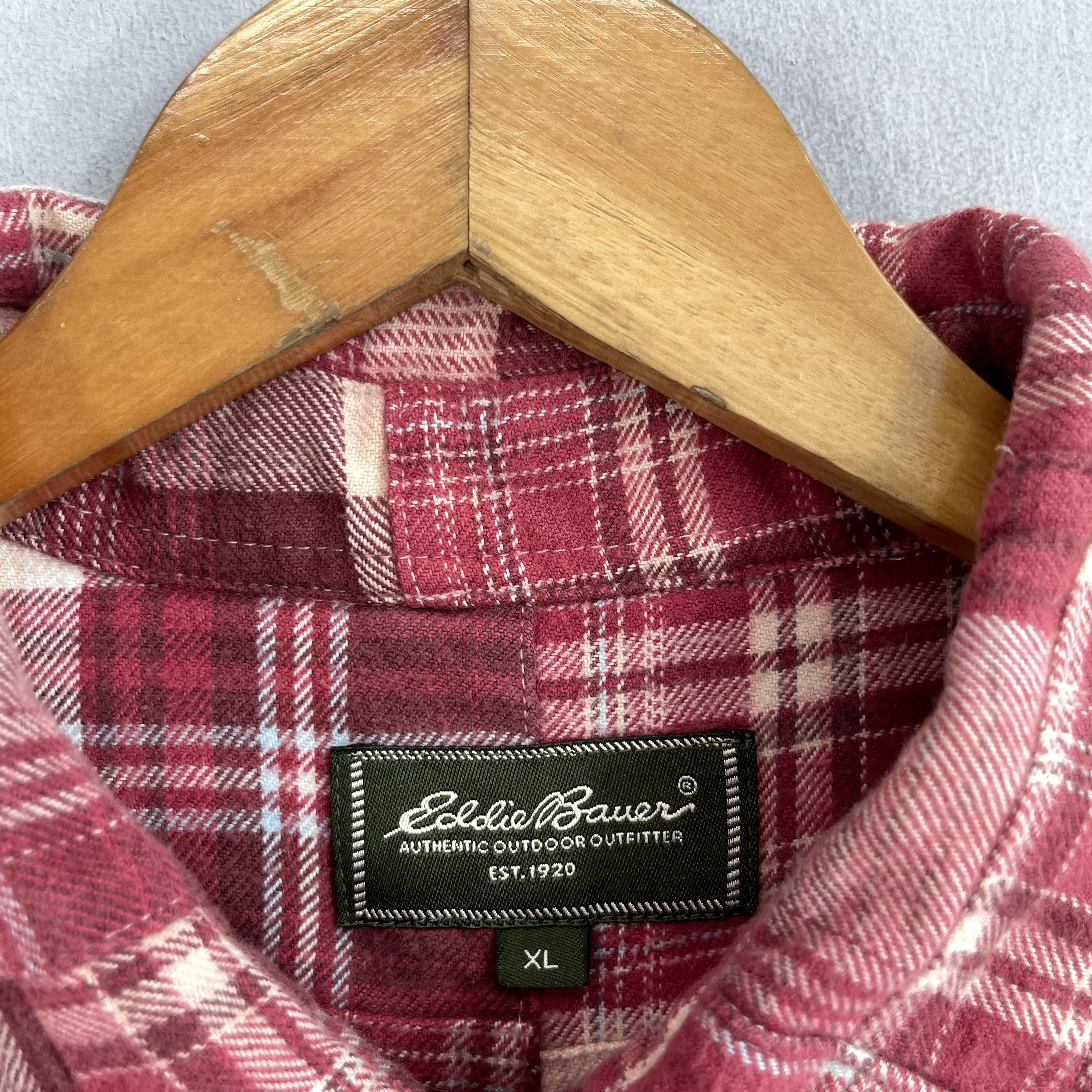 Eddie Bauer Vintage EDDIE BAUER Patchwork Red Tartan Rebuild Flannel Size US XL / EU 56 / 4 - 5 Thumbnail