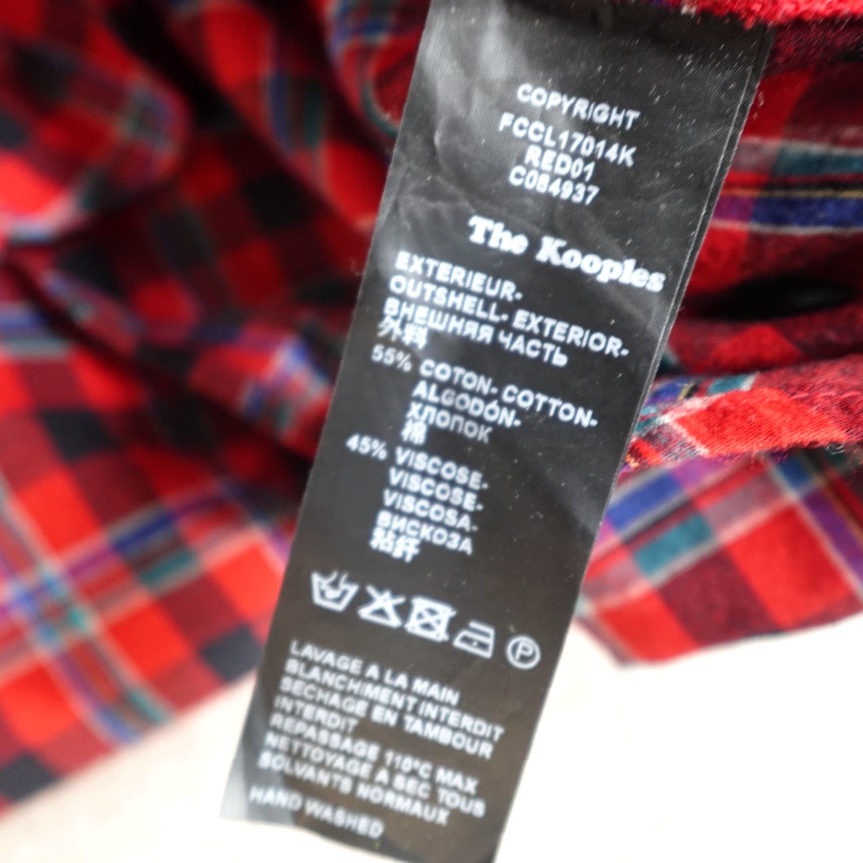 The Kooples The Kooples Shirt Womens Small Red Plaid Oversized Satin Cotton Blouse Long Sleeve Button Collared Womens Vintage No Size S / US 4 / IT 40 - 5 Thumbnail