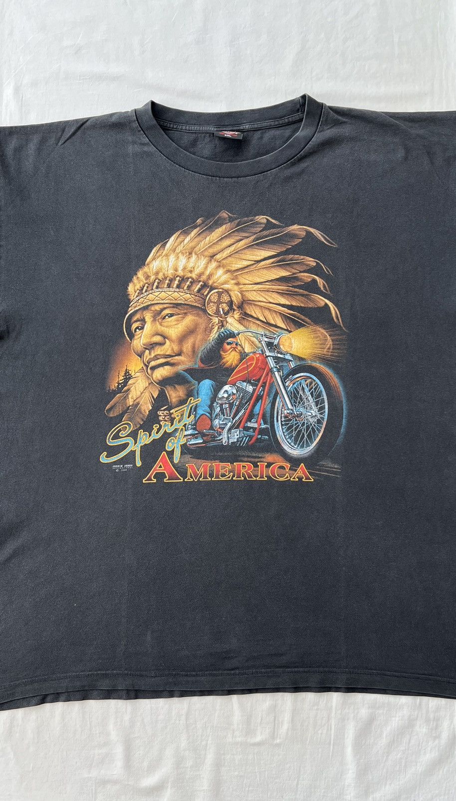 Vintage Vintage 1999 Jessie James Spirit of America Rock Eagle Tee Size US XXL / EU 58 / 5 - 5 Thumbnail