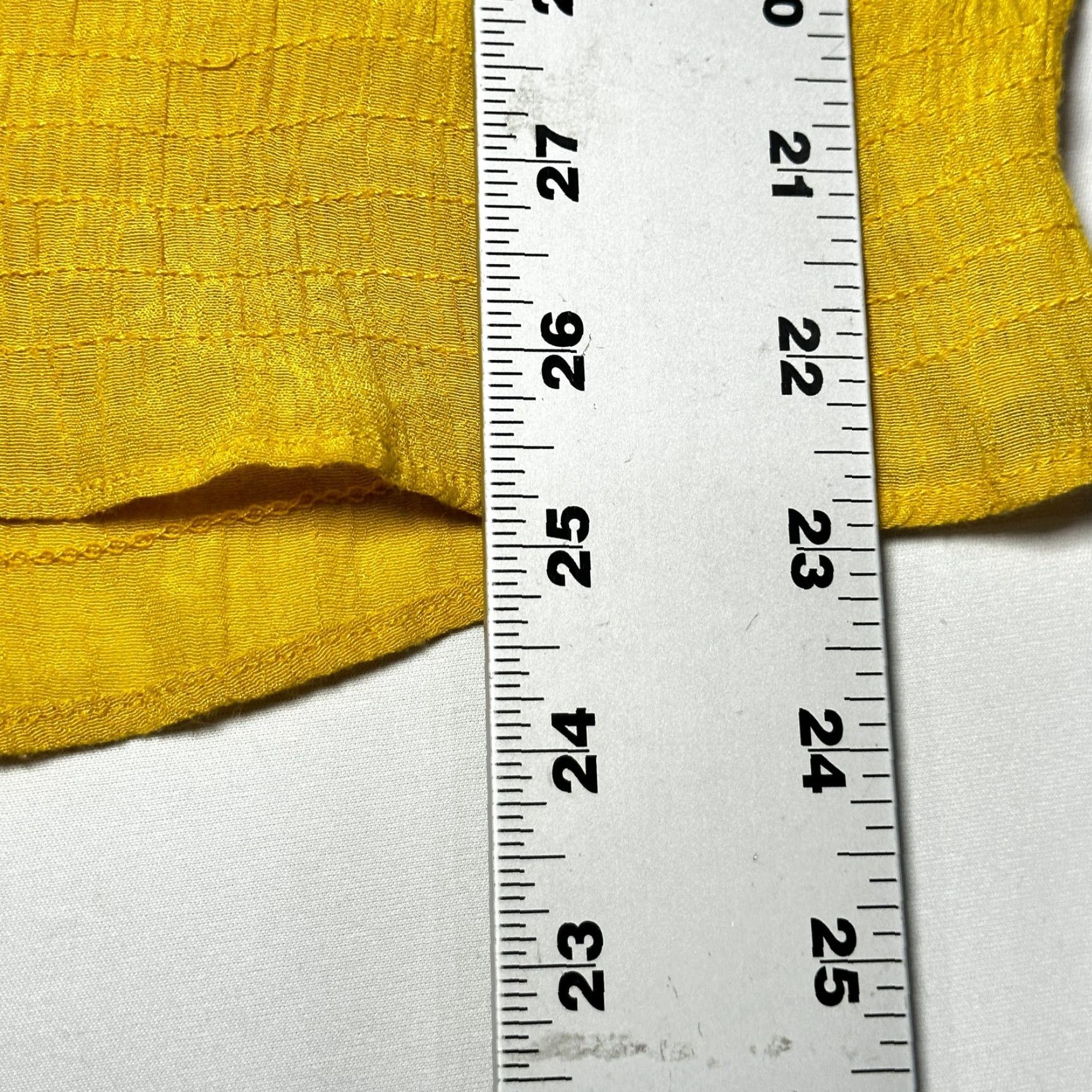 Vintage XXI Blouse Womens Size M Yellow Round Neck Short Sleeve Lightweight Boho Shirt SNAGS Size M / US 6-8 / IT 42-44 - 7 Thumbnail
