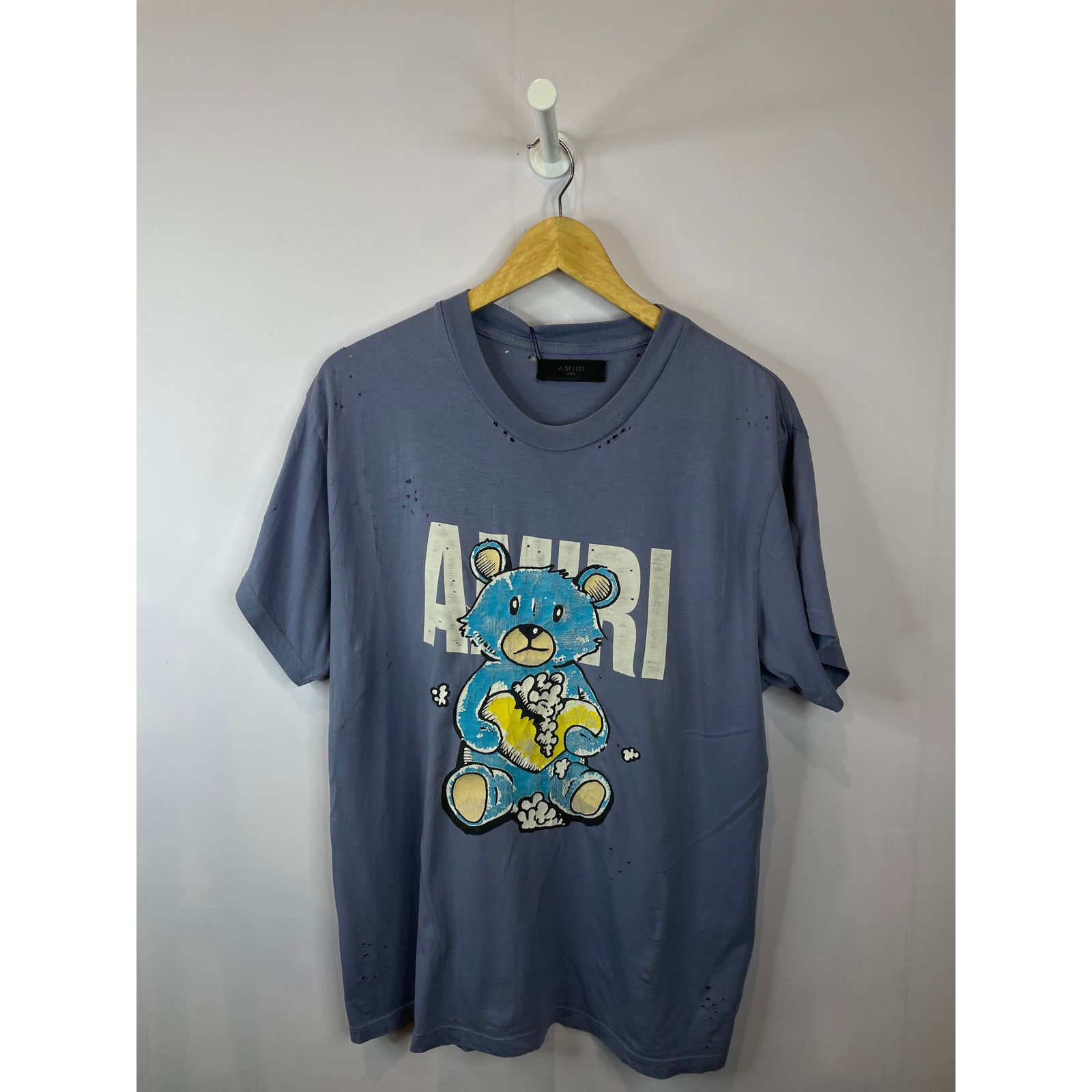 Amiri Amiri Teddy Bear Distressed Tee Used Small Size US S / EU 44-46 / 1 - 1 Thumbnail