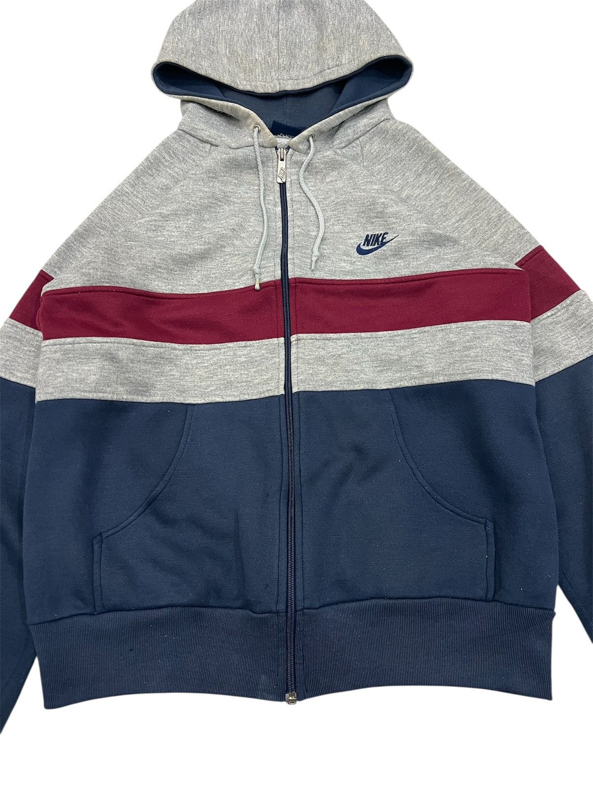 Nike Vintage 80s Nike Hoodie Zipper Blue Tag Size US M / EU 48-50 / 2 - 3 Thumbnail