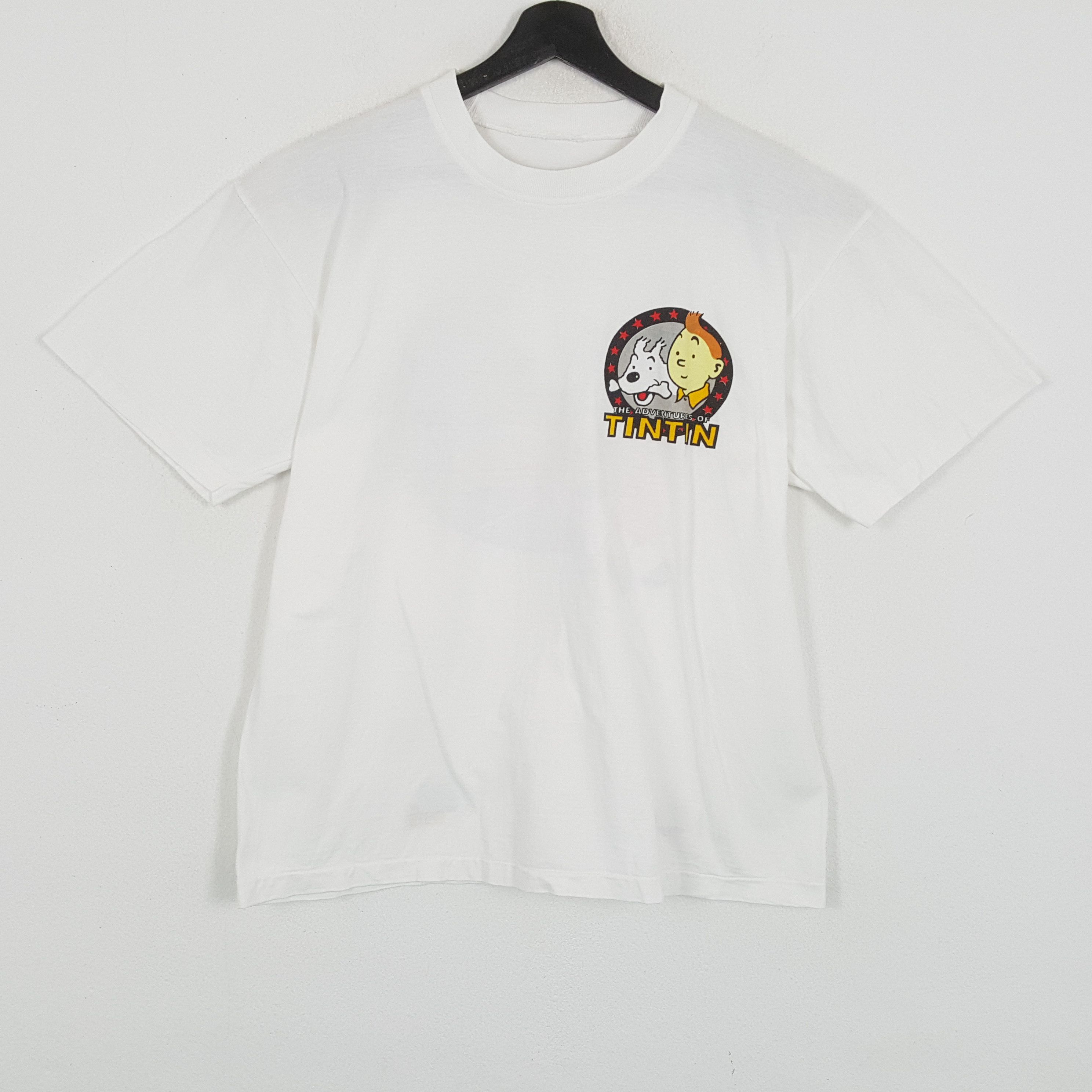 Vintage THE ADVENTURE OF TINTIN Cartoon Streetwear Tshirt Size US L / EU 52-54 / 3 - 3 Thumbnail