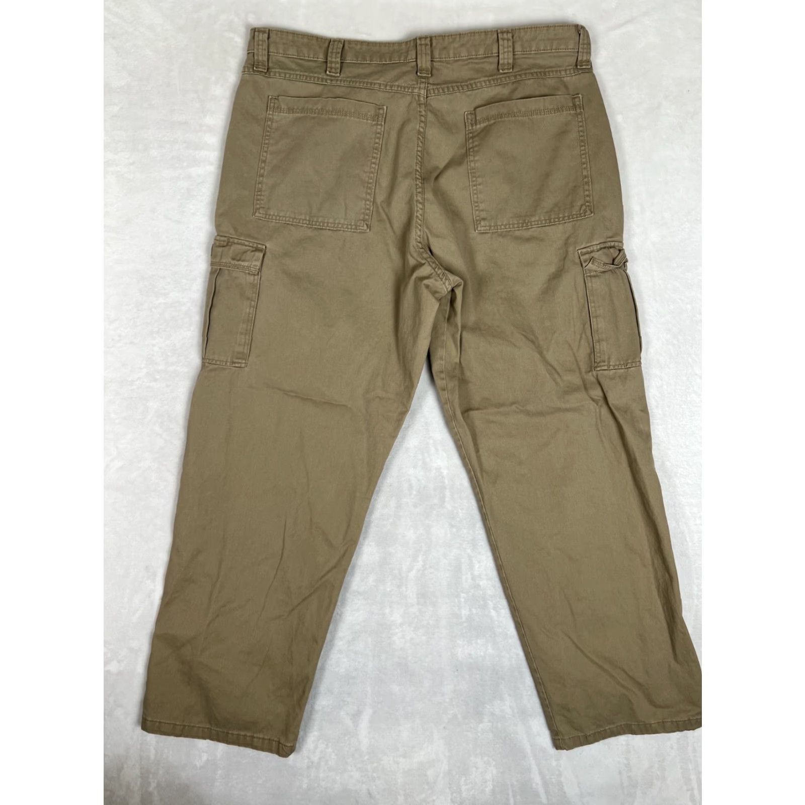Wrangler Wrangler Cargo Pants Mens 40x32 Relaxed Fit Khaki Tan Utility Casual Size US 40 / EU 56 - 6 Thumbnail