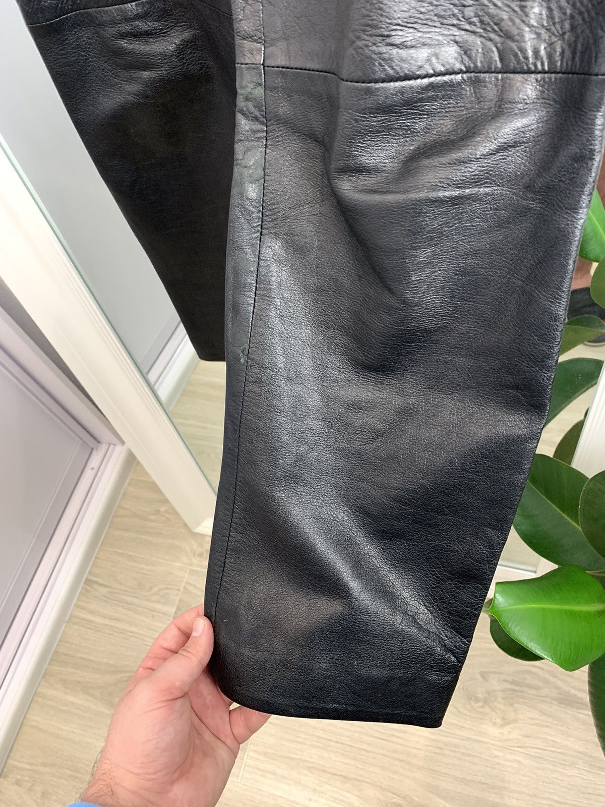 Calvin Klein Vintage Calvin Klein Jeans Leather Trousers Pants Opium Y2K Size 32" / US 10 / IT 46 - 8 Thumbnail