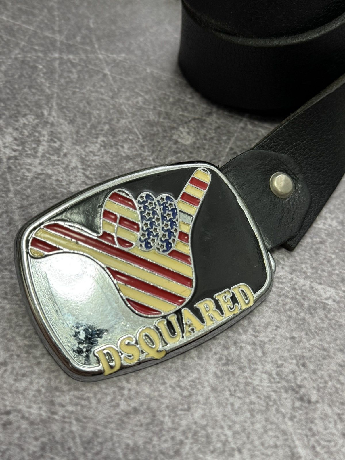 Dsquared2 Vintage Dsquared leather big buckle 3D logo belt Dsquared2 Size ONE SIZE - 4 Thumbnail