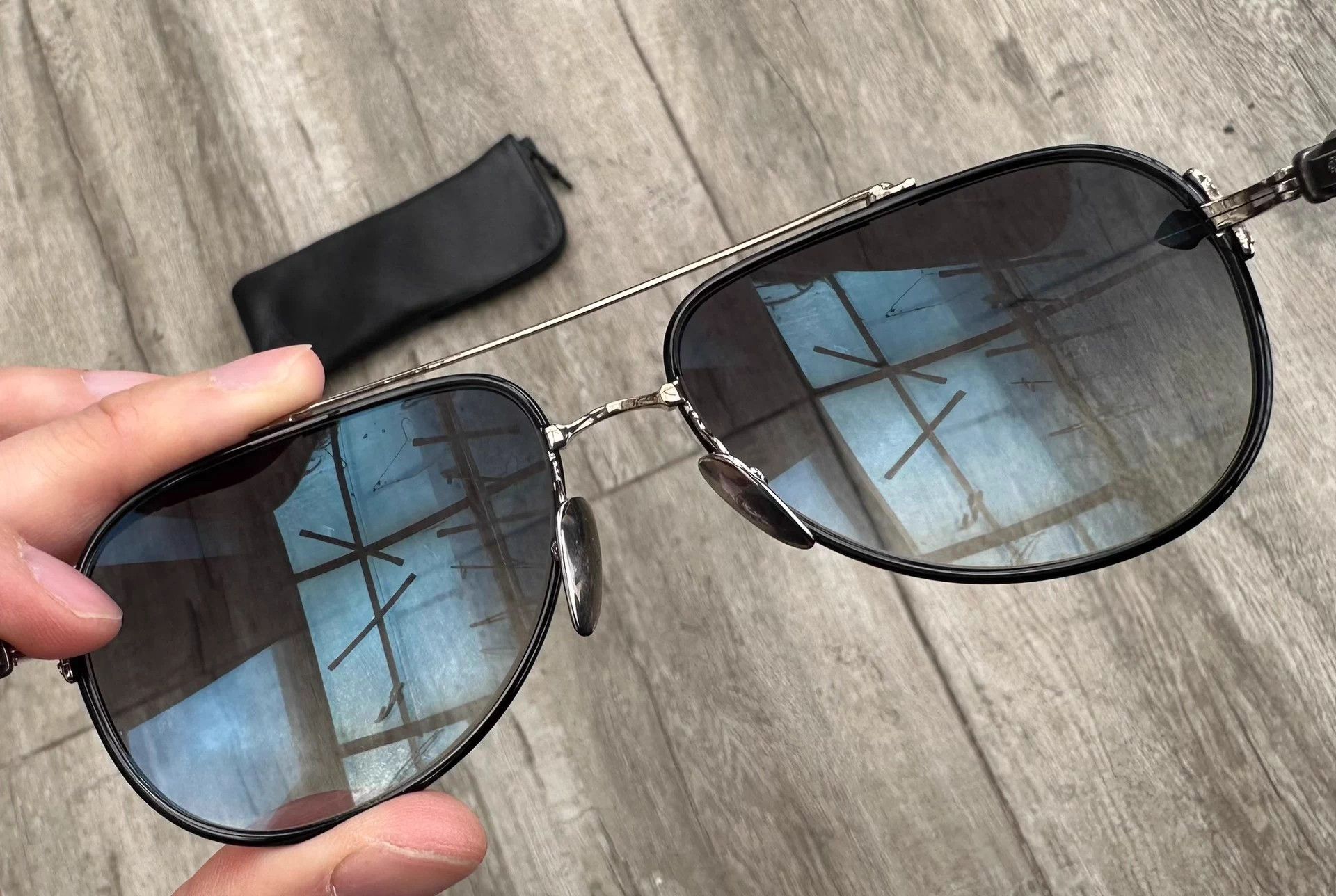 Chrome Hearts Chrome Hearts SPINNER Cross Sunglasses 60-17-148 Size ONE SIZE - 6 Thumbnail