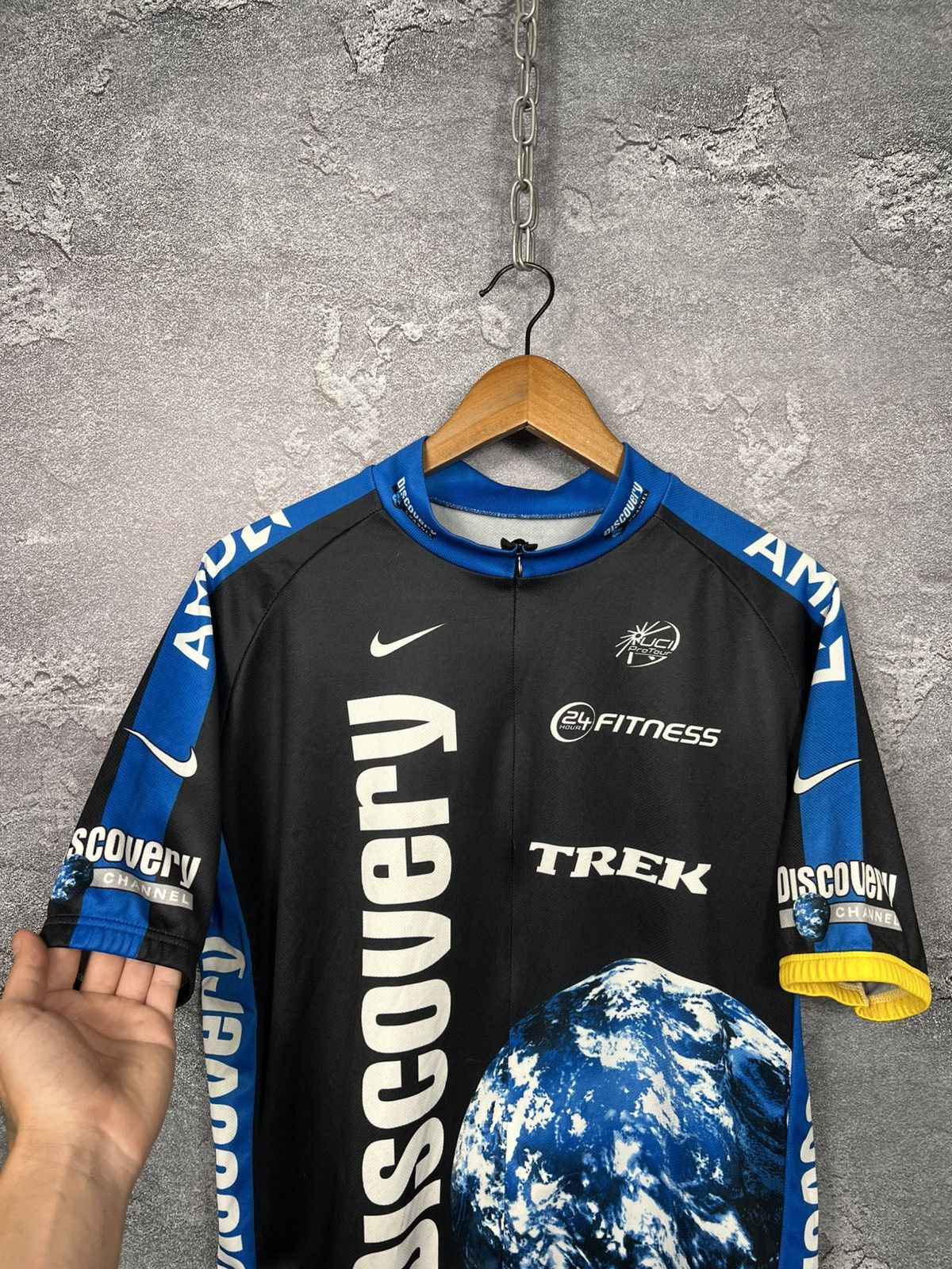 Nike Vintage Nike Discovery AMD Trek Cycling Jersey T-shirt Size US XXL / EU 58 / 5 - 2 Thumbnail