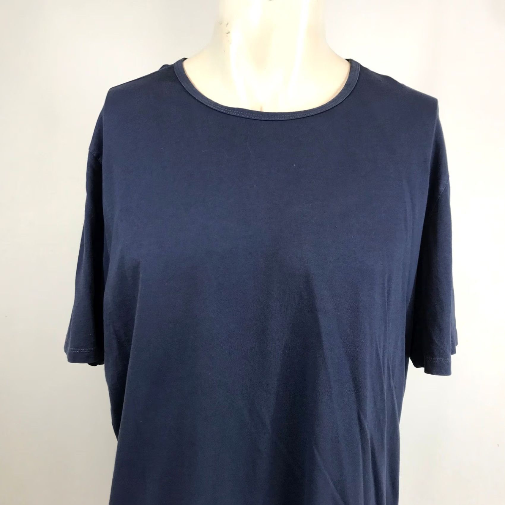Vintage Robert Barakett XXL Cotton Shirt: Classic Navy Blue Size US XL / EU 56 / 4 - 2 Thumbnail