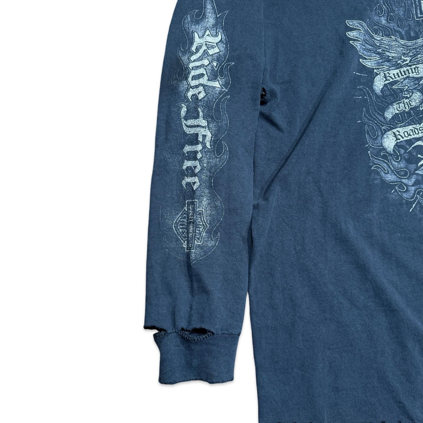 Harley Davidson Harley-Davidson Motorcycles Grunge Long Sleeve Graphic Tee Size US XXL / EU 58 / 5 - 7 Thumbnail