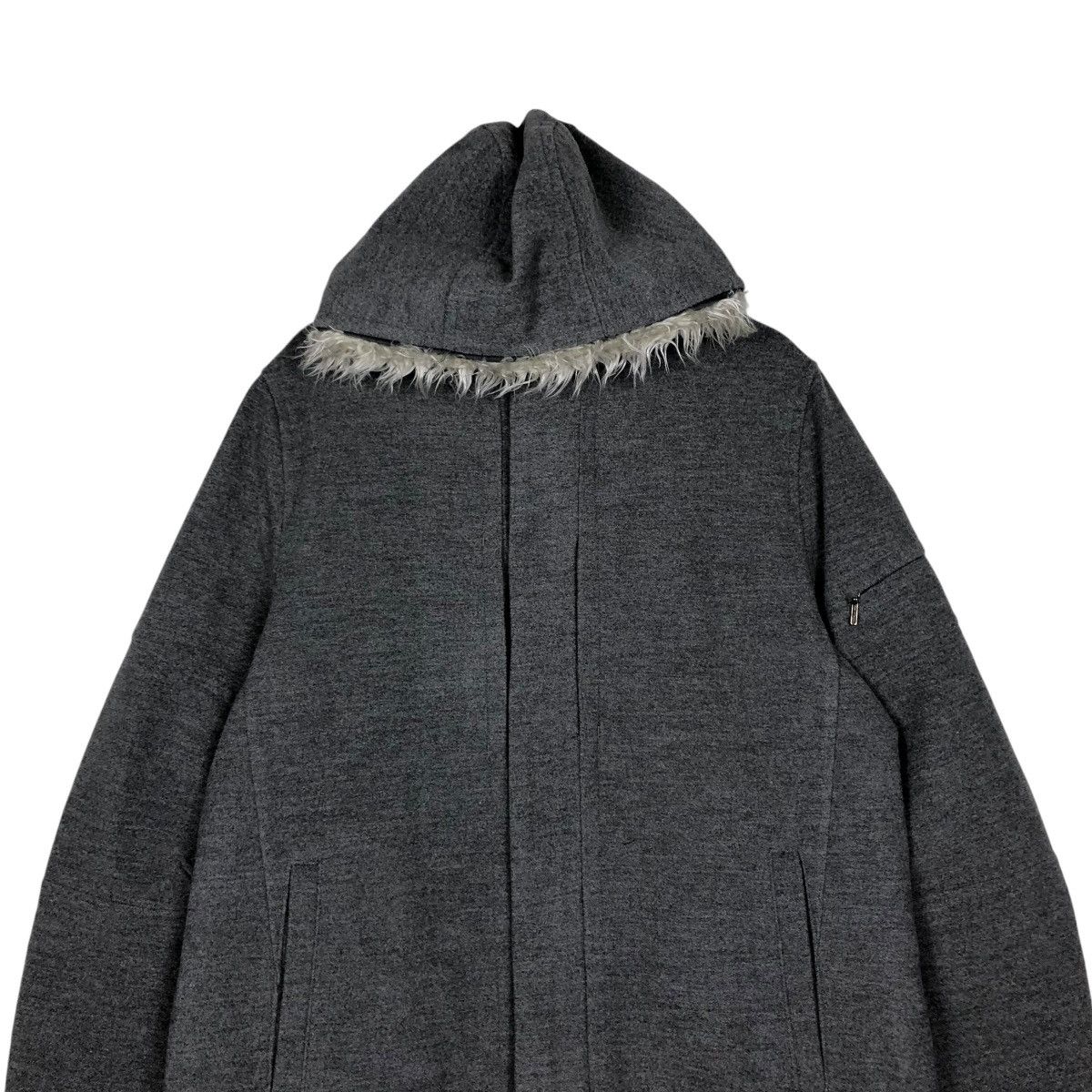 Comme Ca Ism 🔥VINTAGE BIKER LONG JACKET WOOL COMME CA ISM MINK FUR HOODIE Size US M / EU 48-50 / 2 - 5 Thumbnail