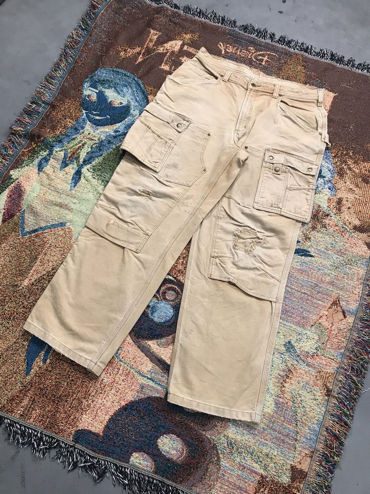 Carhartt Vintage Carhartt EB219 BRN double knee cargo workwear Size US 38 / EU 54 - 3 Thumbnail