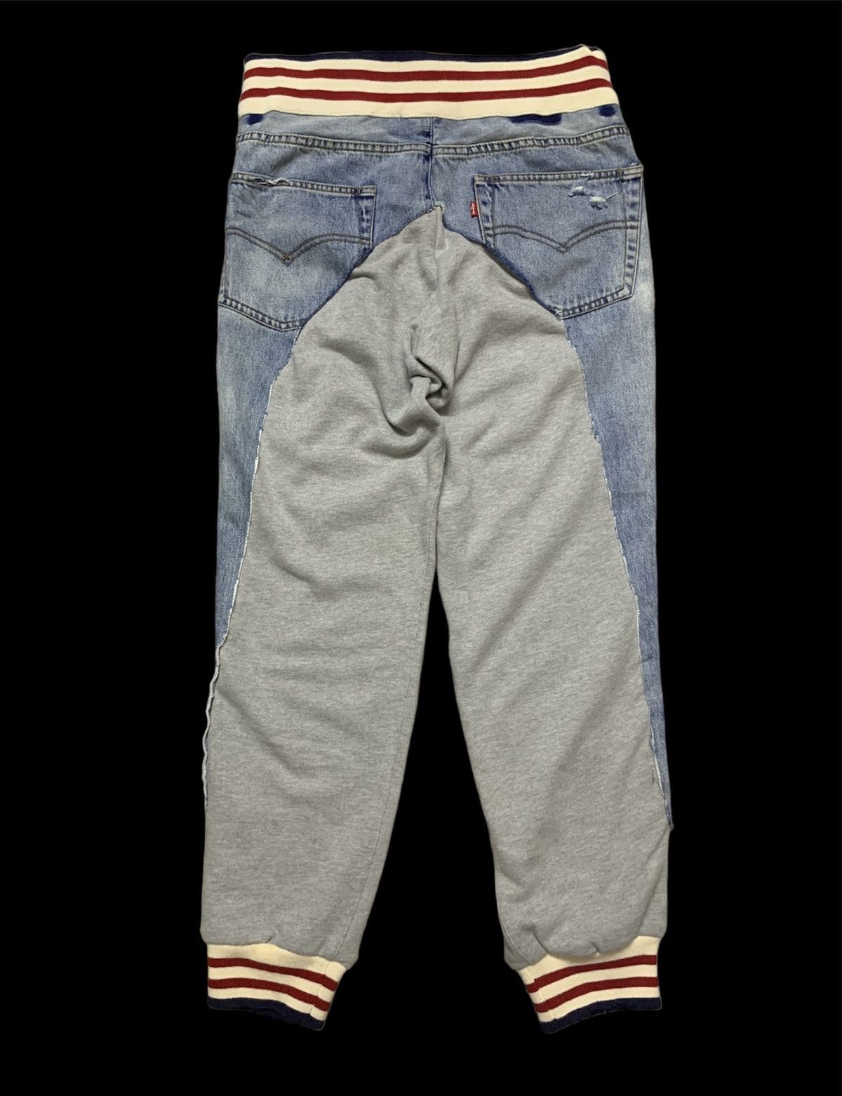Greg Lauren 50/50 DENIM BORG LOUNGE HYBRID PANTS Size US 32 / EU 48 - 2 Thumbnail