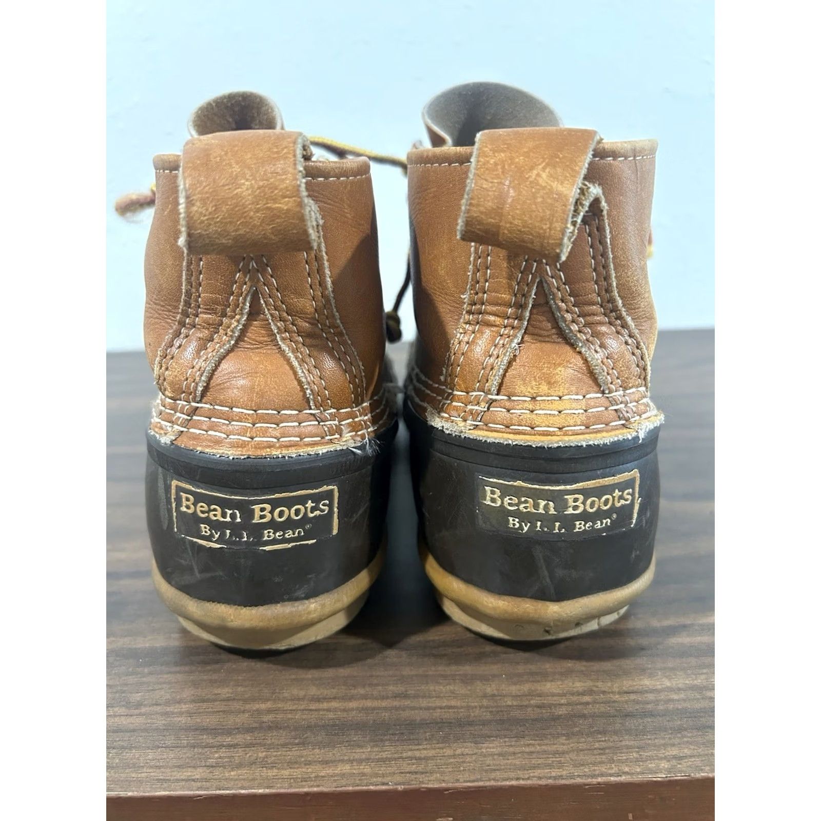Vintage VINTAGE L.L. Bean Boots 6 Inch Original Men's Size 9M Tan Brown Leather Made In USA Size US 9 / EU 42 - 3 Thumbnail