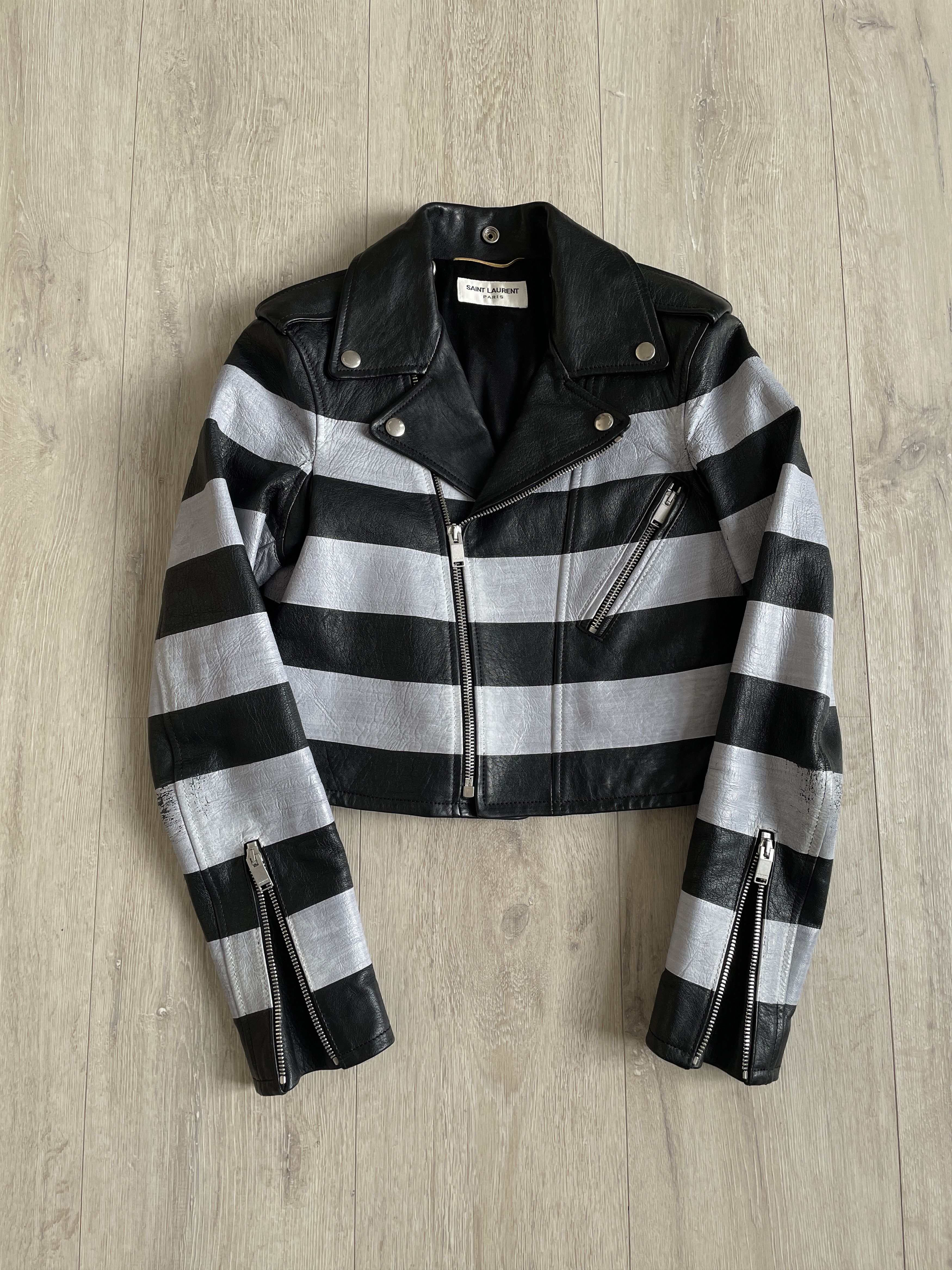 Saint Laurent Paris Saint Laurent AW15 runway leather jacket by Hedi Slimane Size XS / US 0-2 / IT 36-38 - 1 Thumbnail