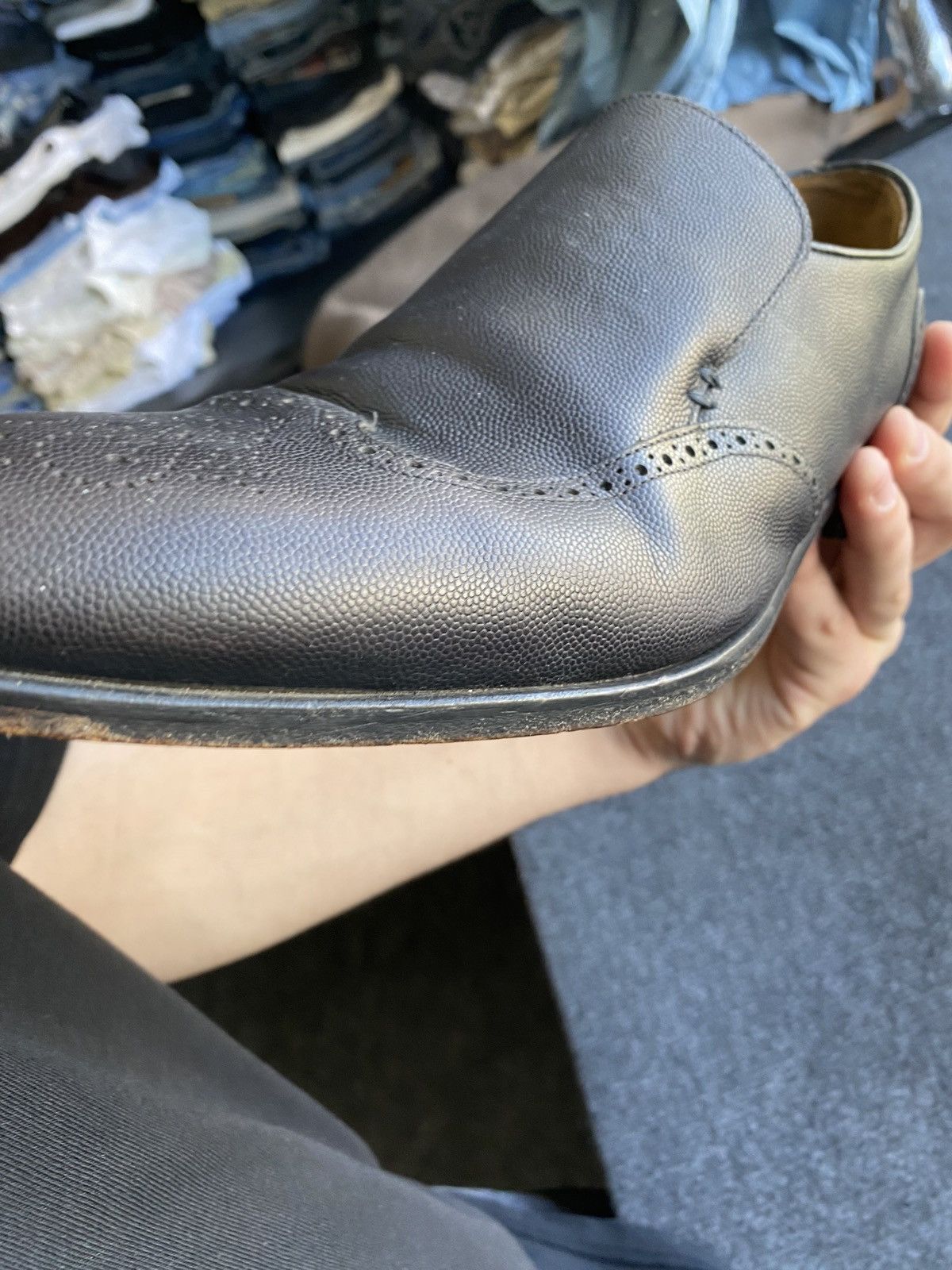 Oliver Sweeney 🔥Rare Oliver Sweeney black leather brogue slip on boots US12 Size US 12 / EU 45 - 12 Thumbnail