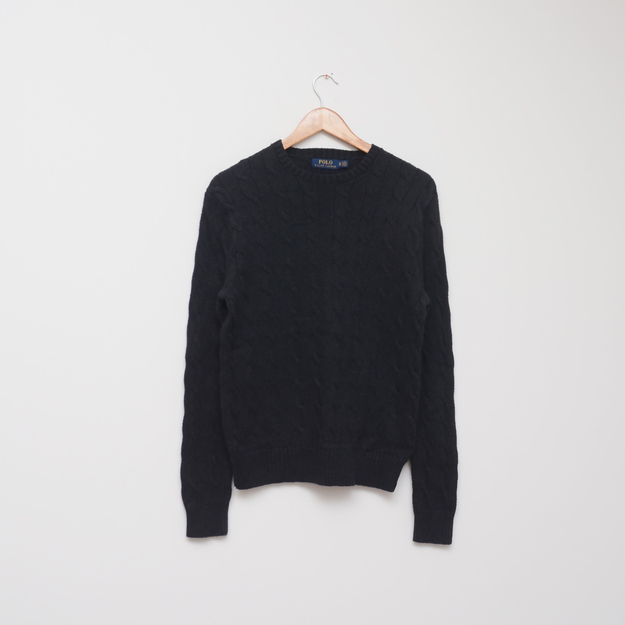 Polo Ralph Lauren Polo Ralph Lauren Unisex Black Cable Knit Sweater Jumper Size US XS / EU 42 / 0 - 4 Thumbnail
