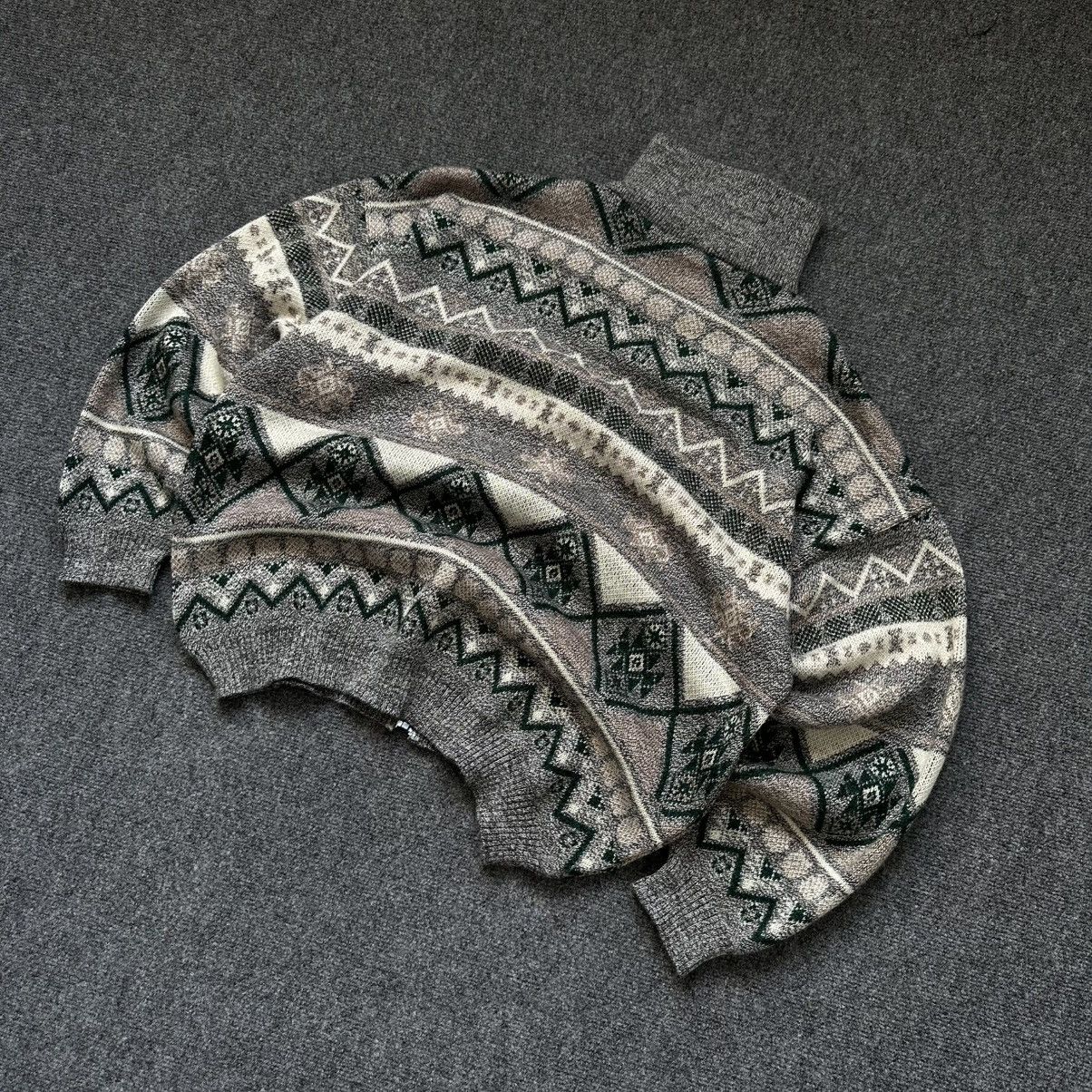 Aran Isles Knitwear VTG Western Man’s Zip Sweater Crazy Size L Abstractive Very Size US L / EU 52-54 / 3 - 11 Thumbnail