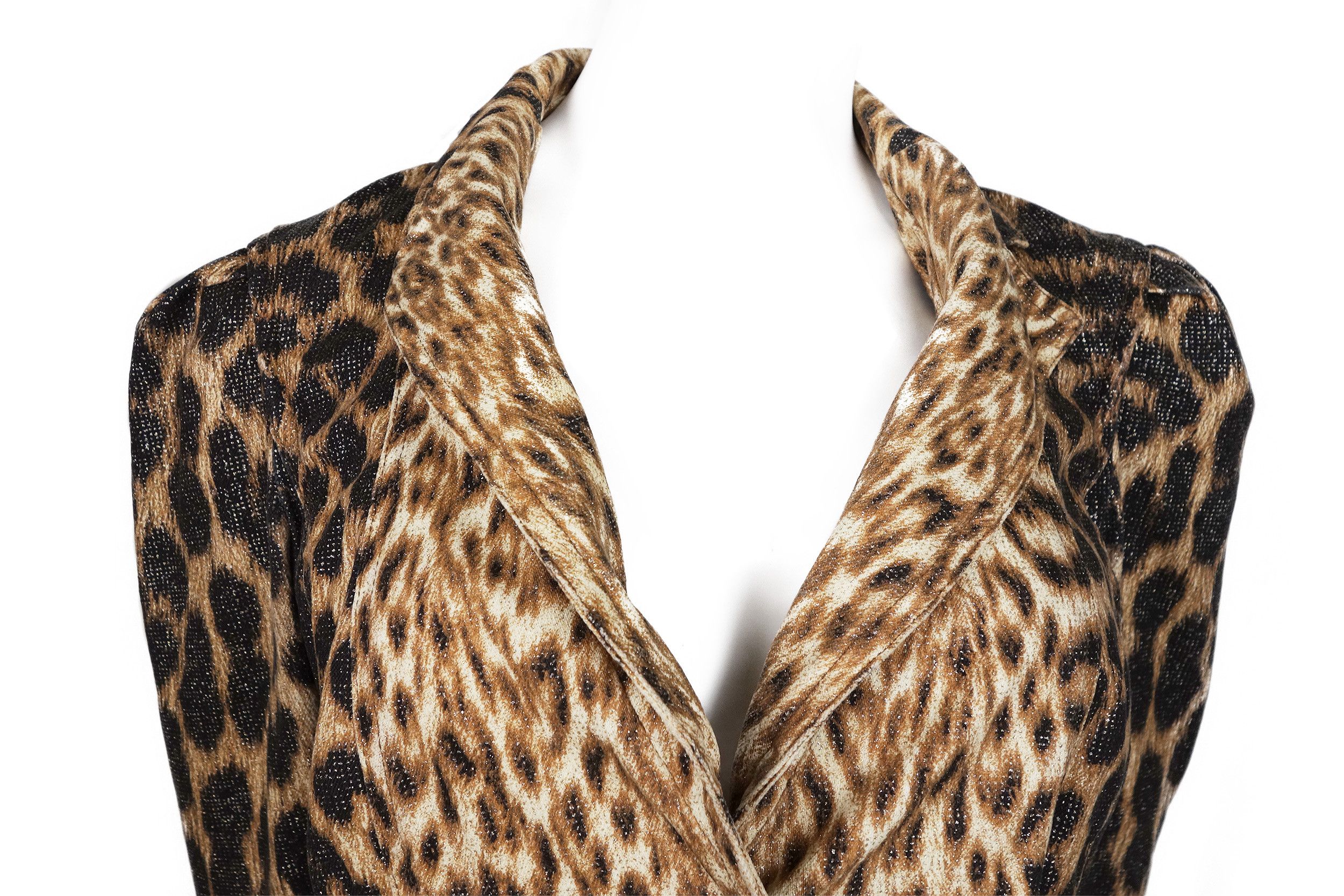 Roberto Cavalli Roberto Cavalli Denim Jacket Leopard Print 90s Vintage Size S / US 4 / IT 40 - 5 Thumbnail
