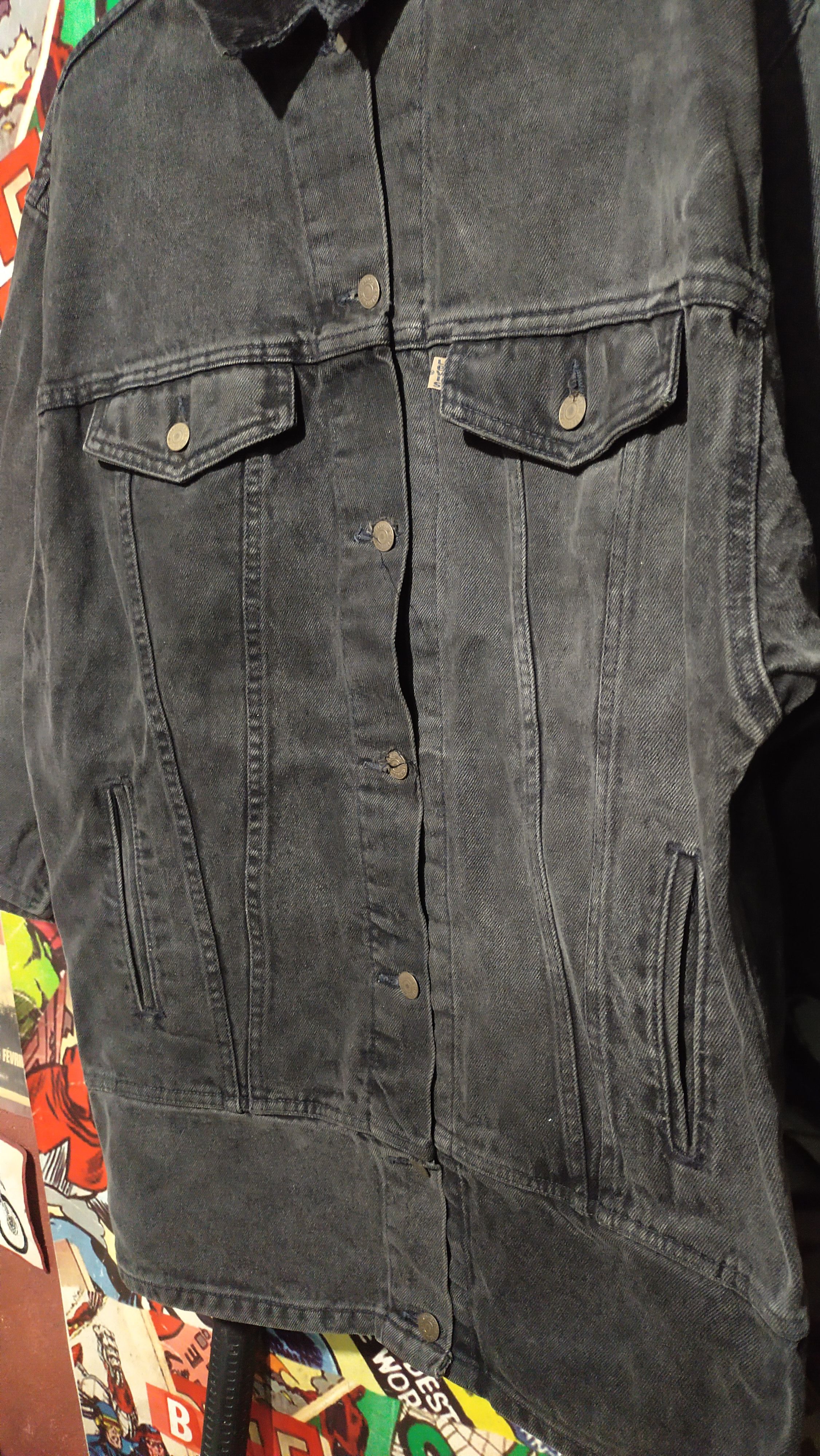 Levi's Vtg x Rare Levis Black Denim Jacket Size US L / EU 52-54 / 3 - 2 Thumbnail