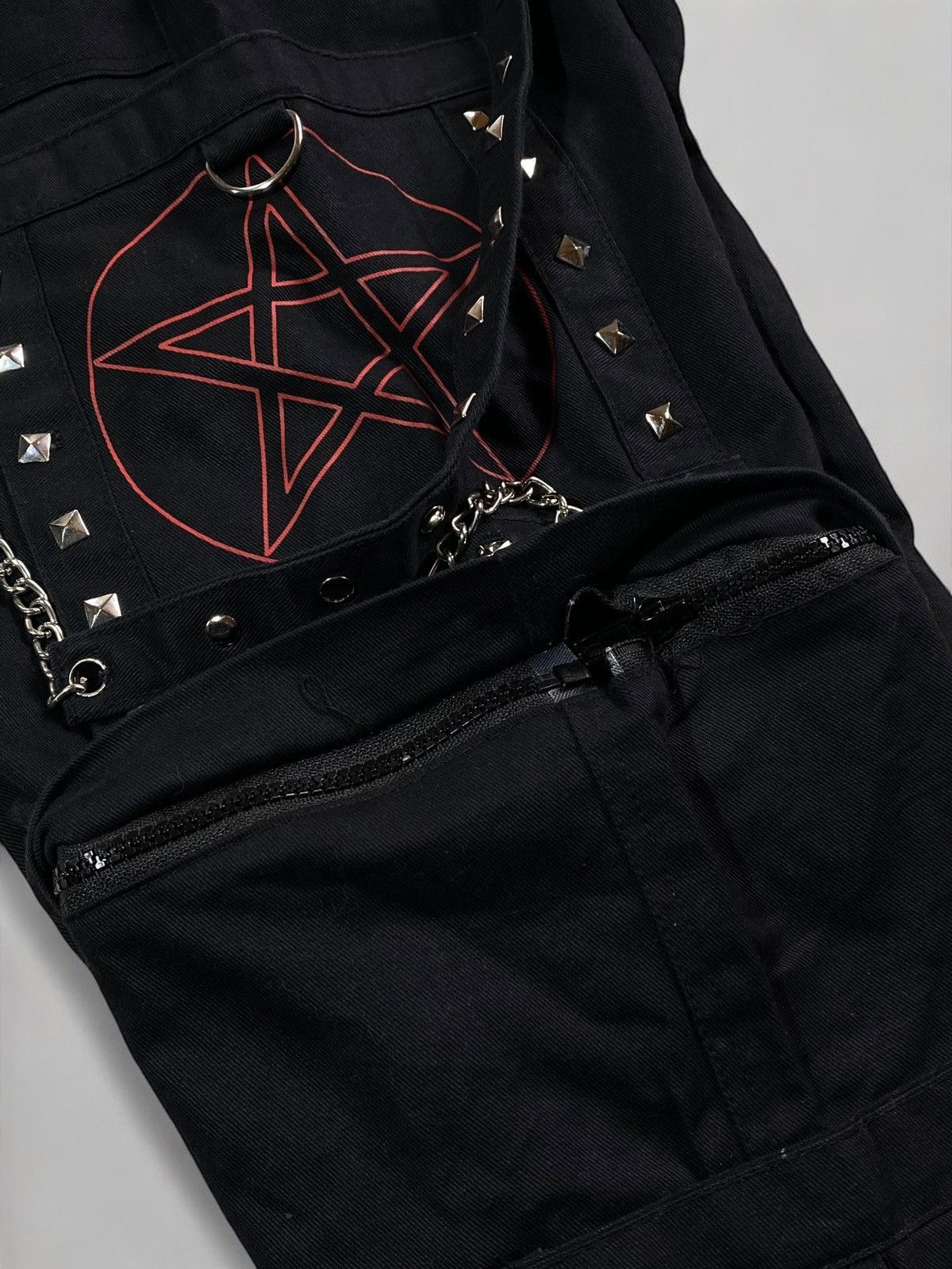 Band Tees 🔥 OPIUM Y2K STYLE DEMONIA PENTAGRAM CHAINS GOTH CARGO PANTS Size US 32 / EU 48 - 9 Thumbnail