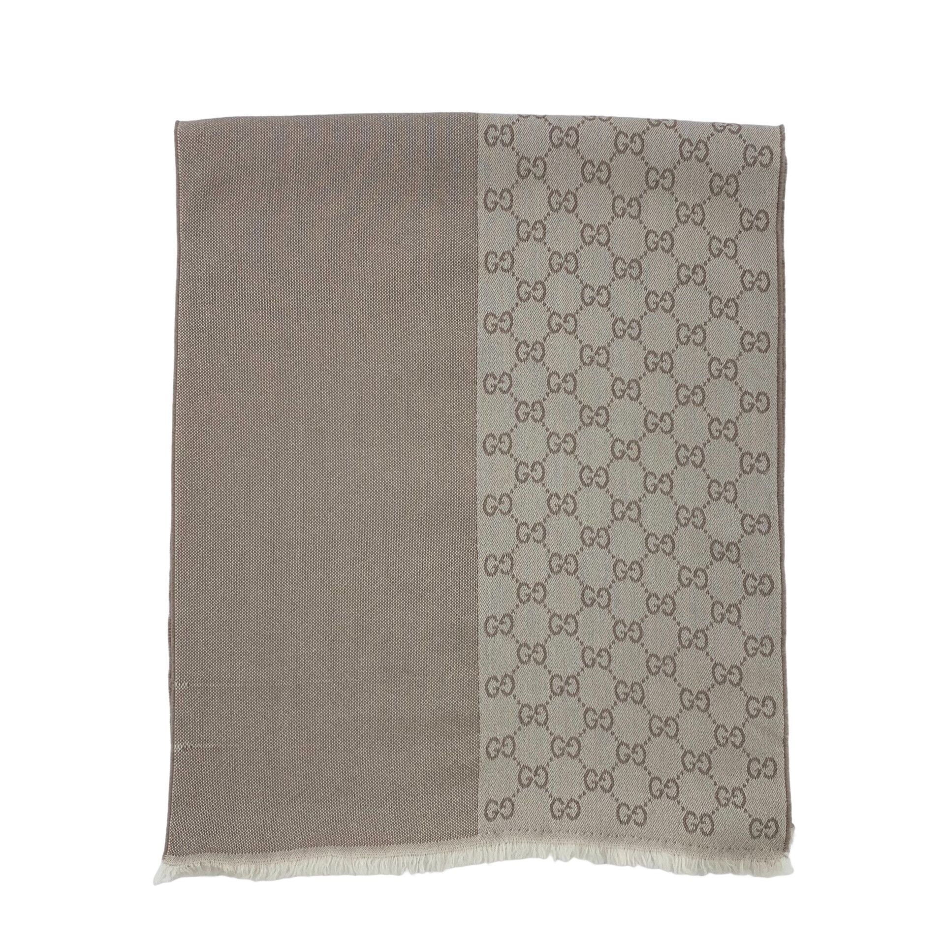 Gucci Gucci GG Monogram Jacquard Fringed Scarf ONE SIZE Size ONE SIZE - 1 Thumbnail