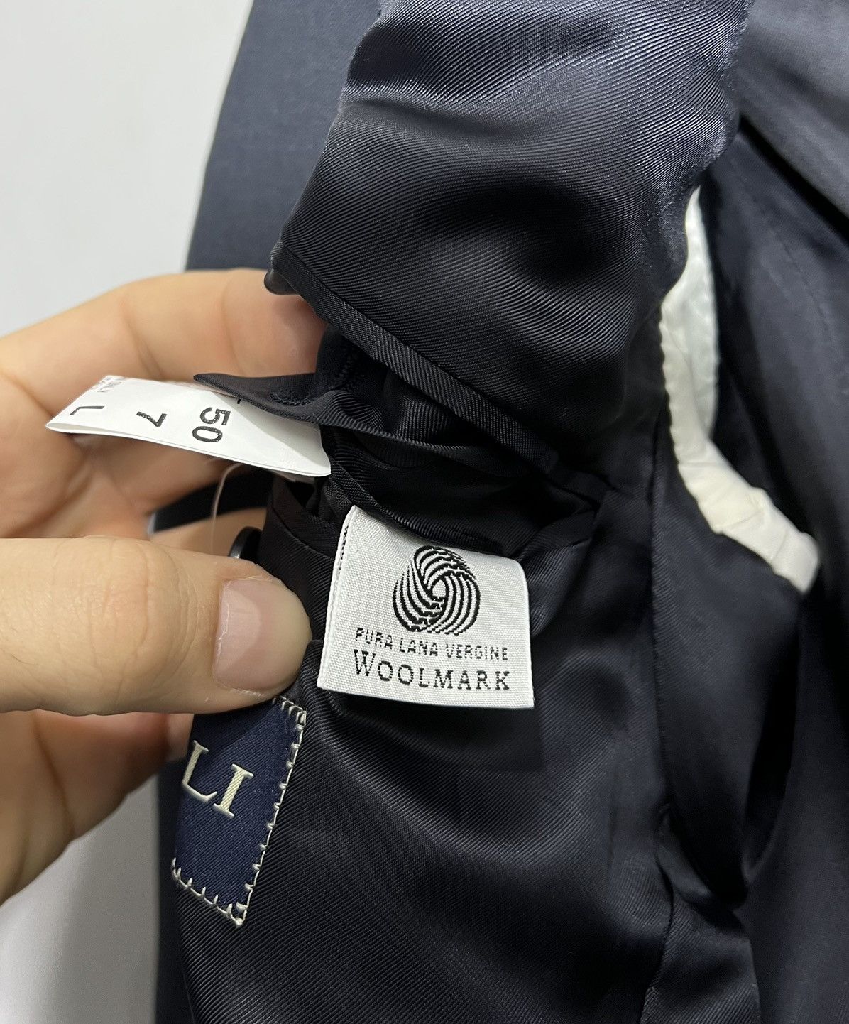 Canali × Vintage Vintage Canali Navy Blue Wool Blazer Gold Button Jacket Size 40L - 12 Thumbnail