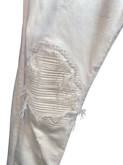 Amiri Cream Amiri MX1 Ripped Patch Style Cream Denim W34 Size US 34 / EU 50 - 14 Thumbnail