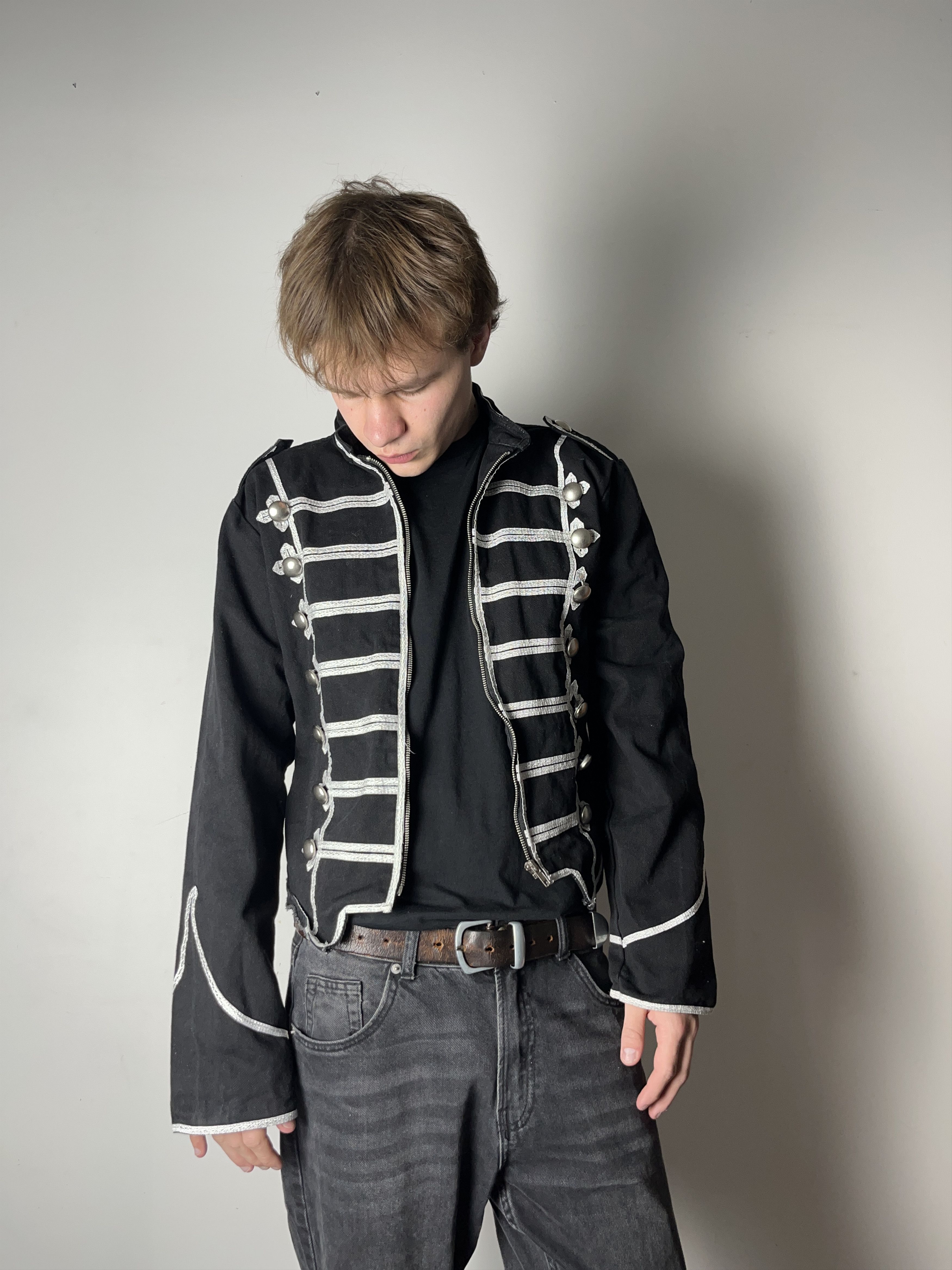 Hysteric Glamour × Undercover 🔥00's Napoleon Military Cropped Jacket Saint Laurent Vibe Size US S / EU 44-46 / 1 - 14 Thumbnail