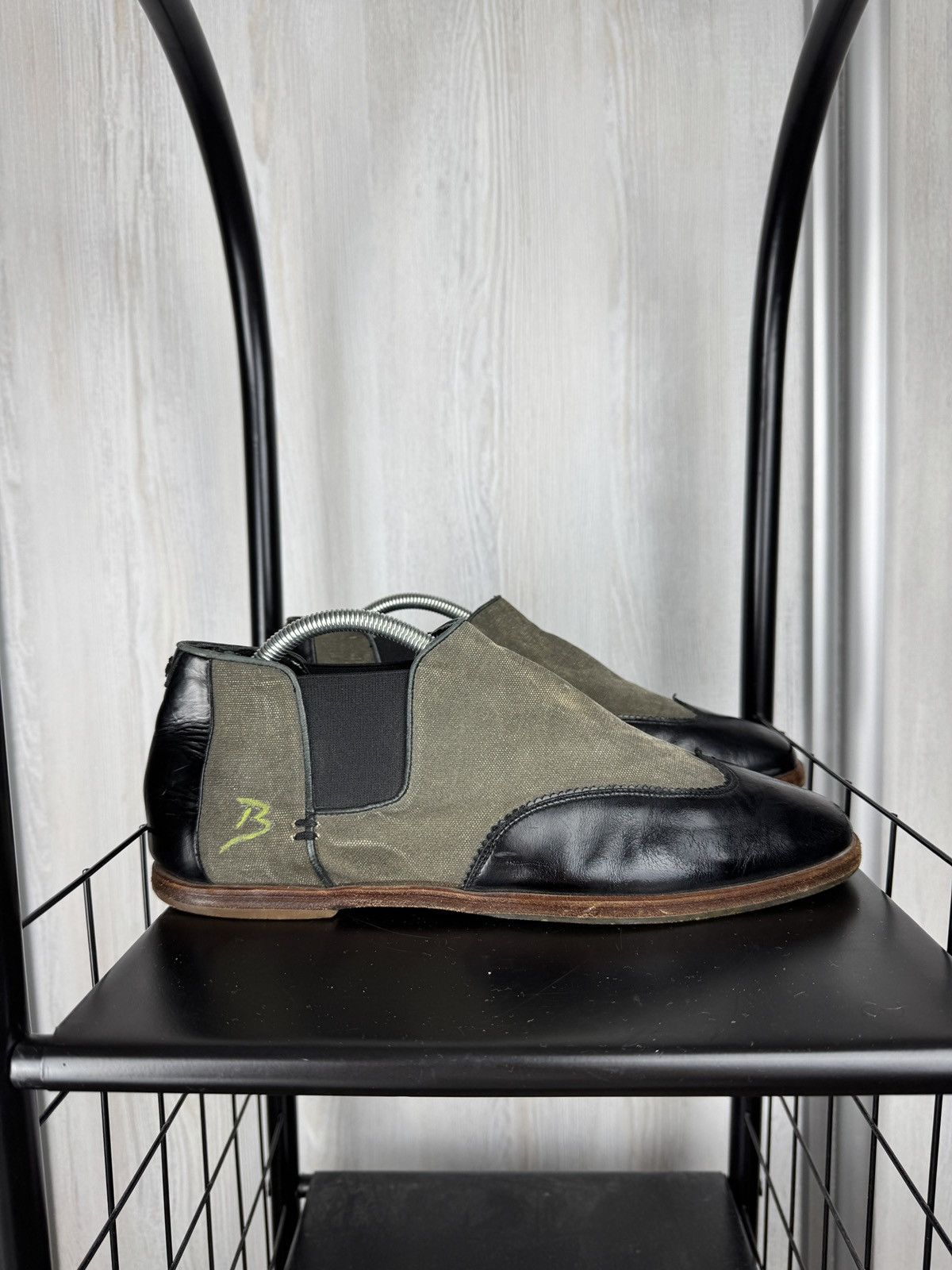 Barracuda Barracuda Grey Canvas Black Leather light chelsea boots 42 Size US 9 / EU 42 - 1 Thumbnail