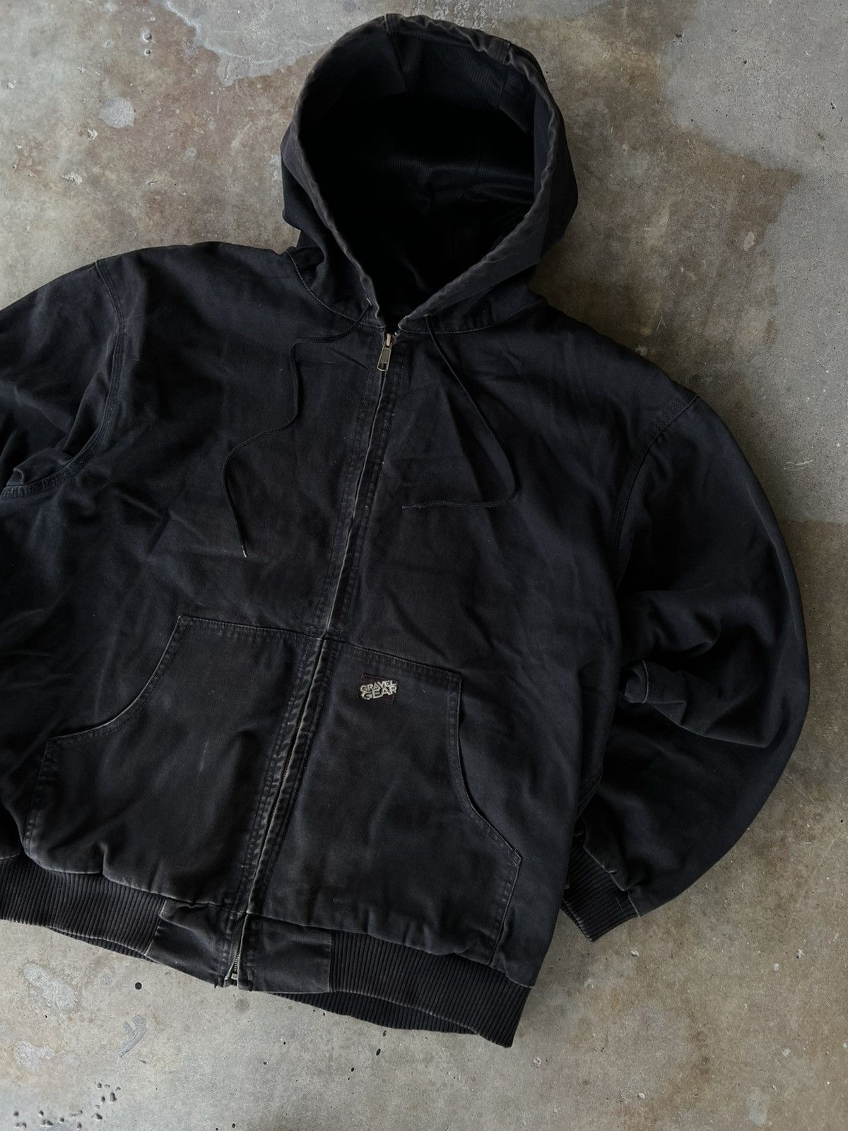 Vintage Vintage Black Faded Essential Workwear Carhartt Style Jacket Size US XL / EU 56 / 4 - 2 Thumbnail