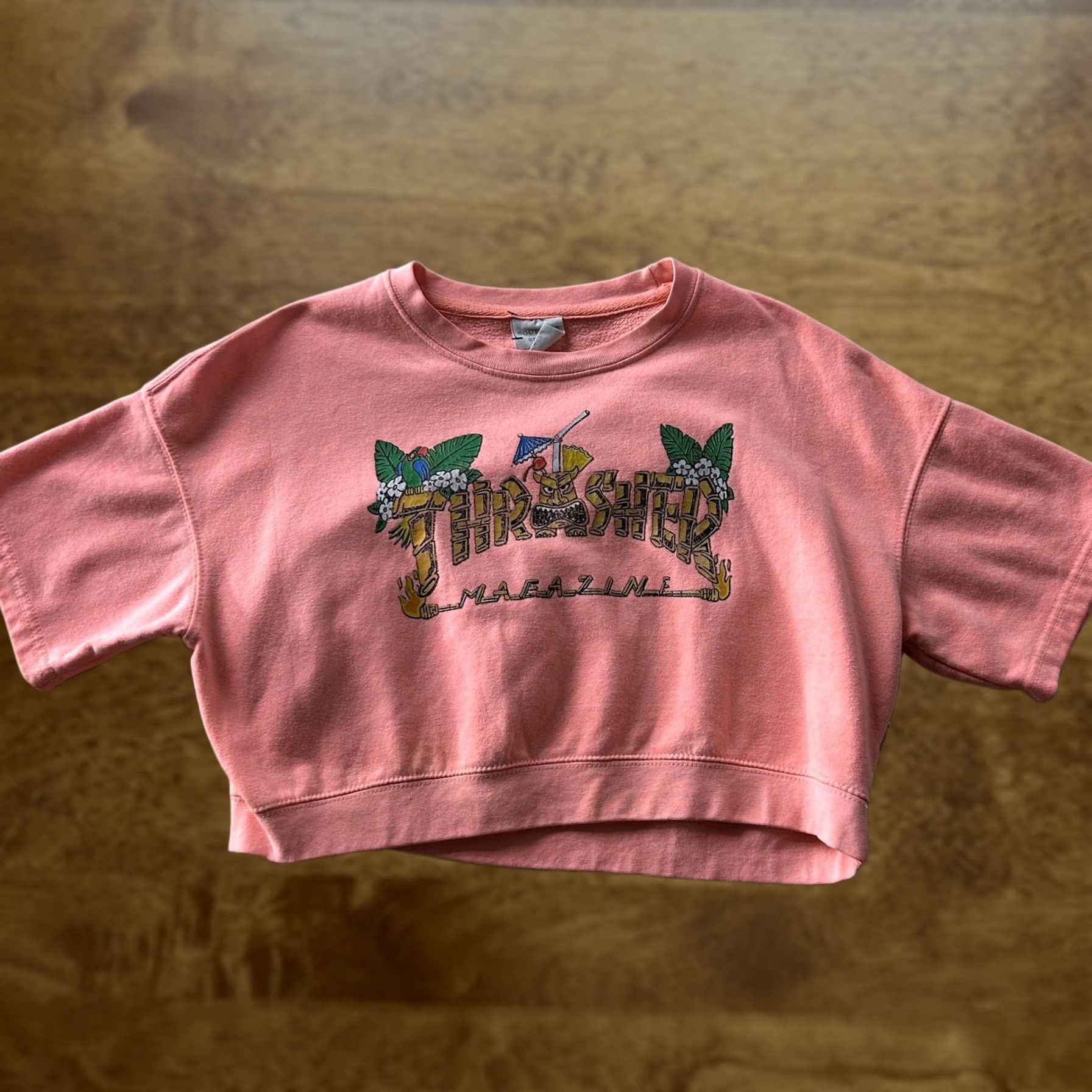 Thrasher Thrasher Magazine Sweatshirt Womens Small Pink Cropped Graphic Pullover Fleece Size S / US 4 / IT 40 - 1 Thumbnail