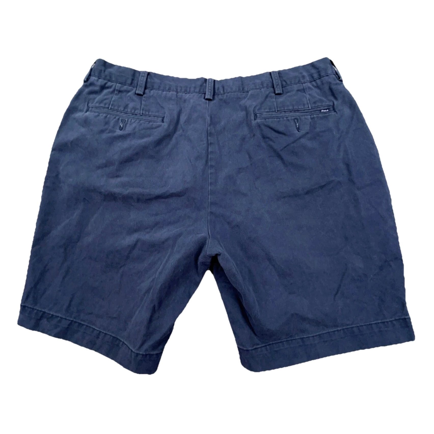Polo Ralph Lauren Polo Ralph Lauren Chino Shorts Men 38 Navy Blue Twill Golf Flat Front Casual Size US M / EU 48-50 / 2 - 2 Thumbnail