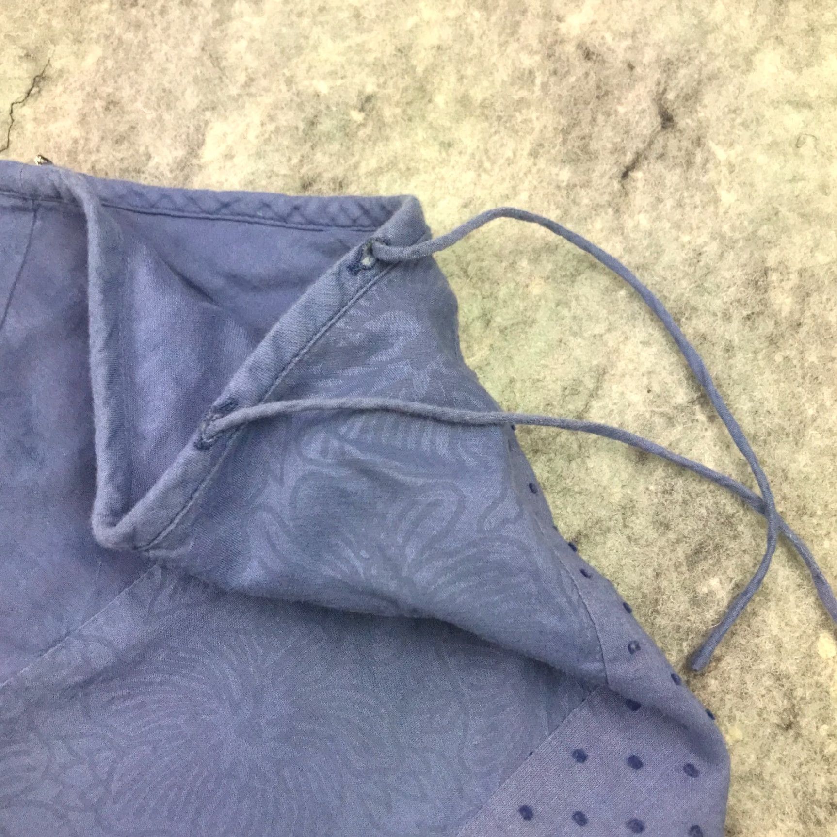 American Eagle Outfitters American Eagle Womens Skirt Pencil Knee Length Blue Floral Polka Dot Drawstring Waist Size 2 Size 26" / US 2 / IT 38 - 3 Thumbnail
