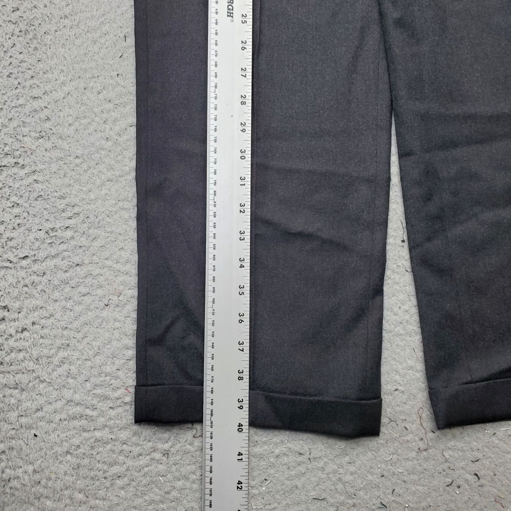 Brooks Brothers Brooks Brothers Men's 34 Gray Wool Comfort Stretch Pleated Cuffed Pants Made USA Size US 34 / EU 50 - 3 Thumbnail