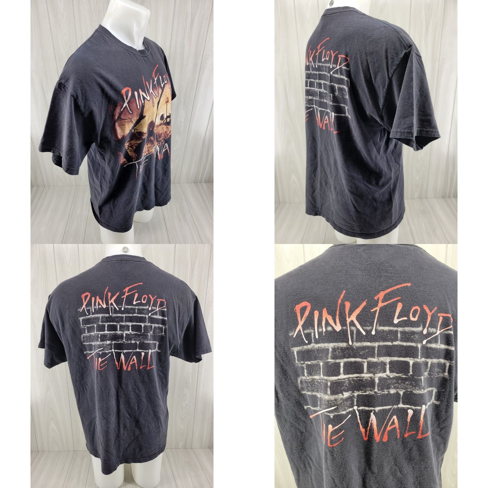 Vintage VINTAGE Tin Blue Pink Floyd The Wall T-Shirt Mens XL Distressed Black 2007 Rock Retro Logo Size US XL / EU 56 / 4 - 8 Thumbnail
