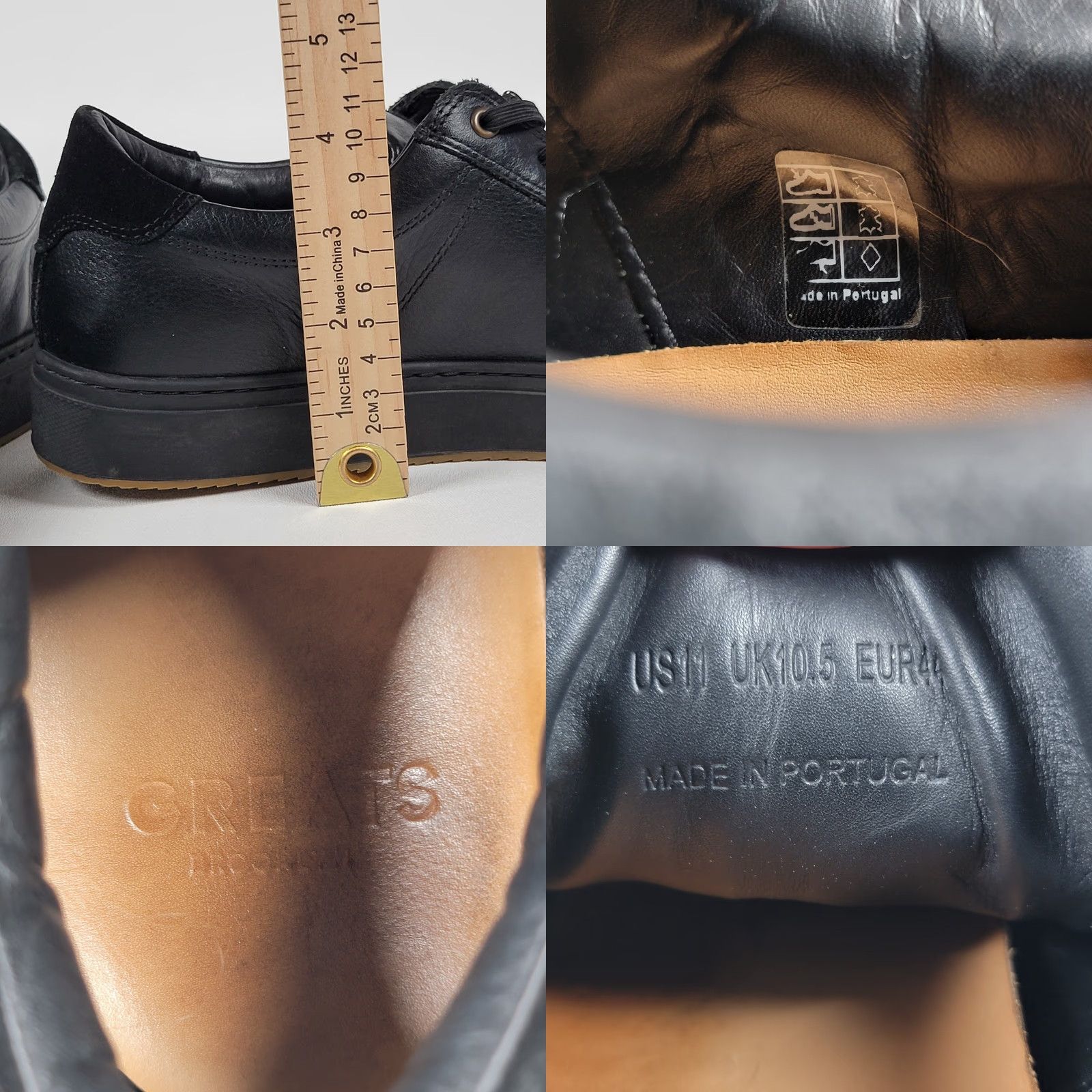 Greats GREATS The Court Leather Sneaker Men Size 10 Black Made in Italy Margom Size US 11 / EU 44 - 8 Thumbnail