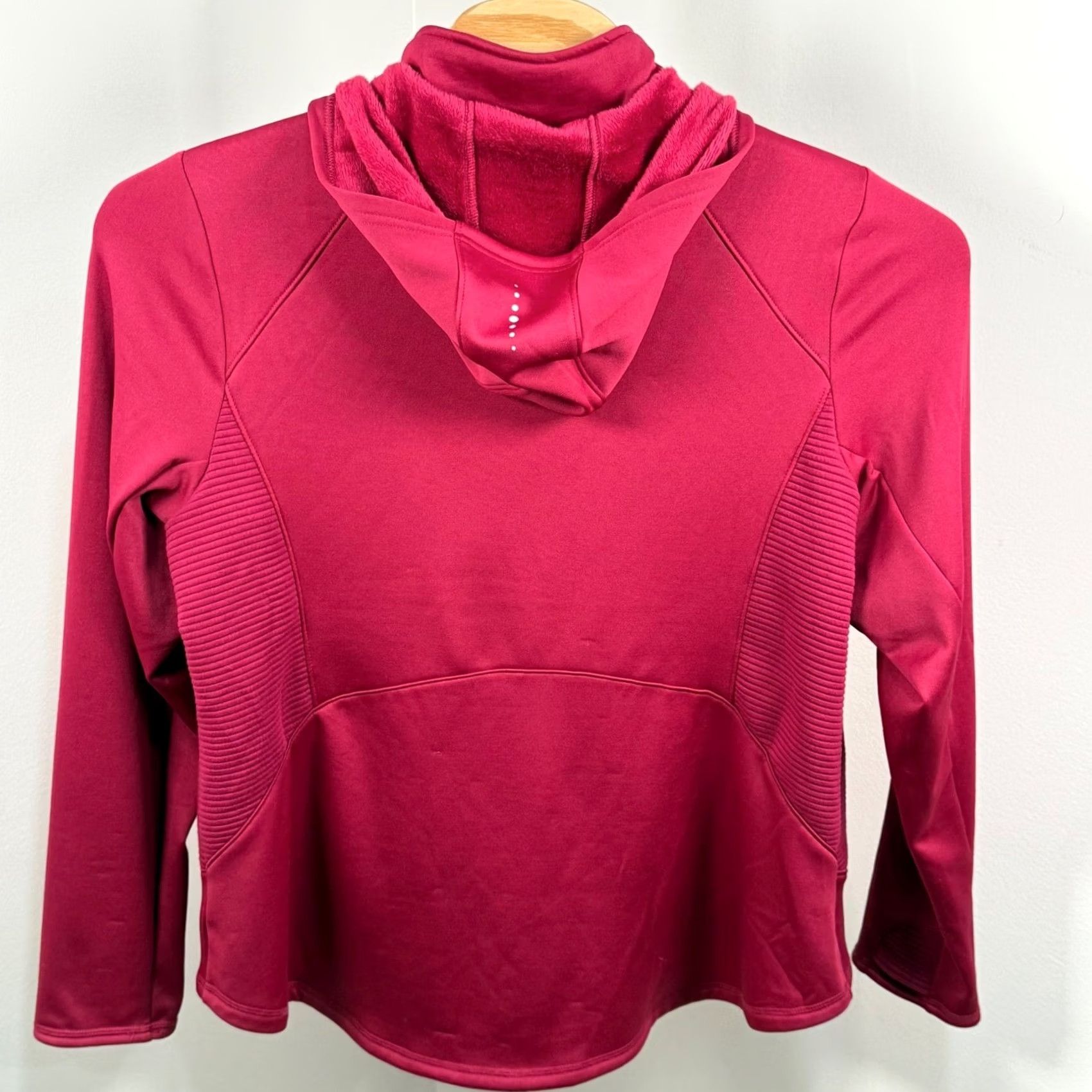 Tek Gear Tek Gear 2X Hybrid Puffer Jacket Quilted Fleece Lined Hood Active Mixed Media Jacket Womens Plus 2X Pink Size XXL / US 16-18 / IT 52-54 - 3 Thumbnail