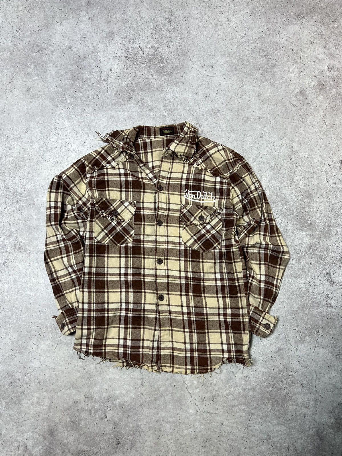 Vintage Vintage Von Dutch Sherpa Lined Flannel Button Up Shirt Size US S / EU 44-46 / 1 - 4 Thumbnail