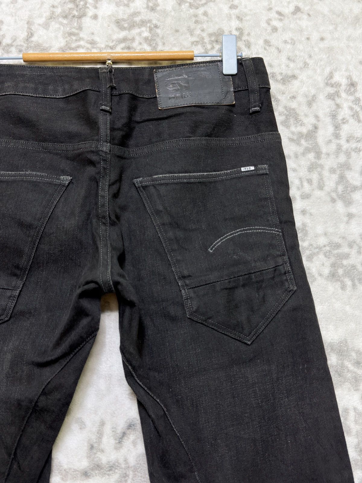 G-Star G-Star RAW Arc 3D Slim Black Faded Denim Ergonomic Fit Size US 28 / EU 44 - 11 Thumbnail