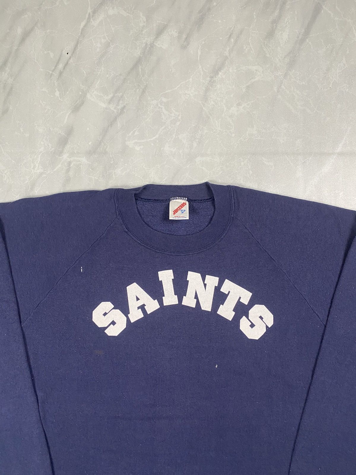 Jerzees Vintage 90s Jerzees “Saints” Spellout Crewneck Size US XL / EU 56 / 4 - 2 Thumbnail