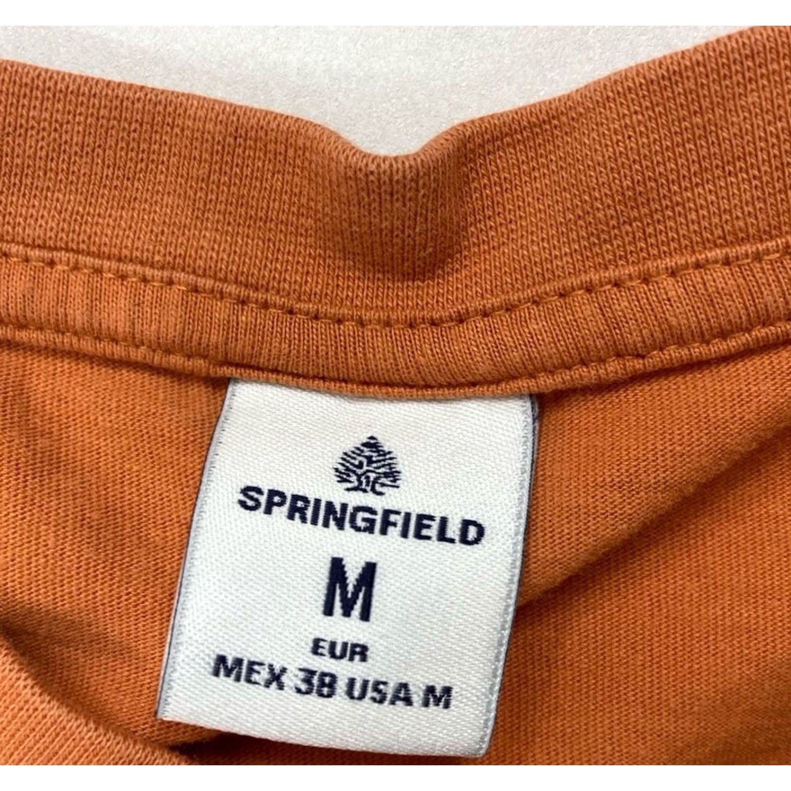 Springfield Springfield T-Shirt Men Medium Orange Graphic Print Crew Neck Short Sleeve Font Colorful Art All Seasons Size US M / EU 48-50 / 2 - 5 Thumbnail