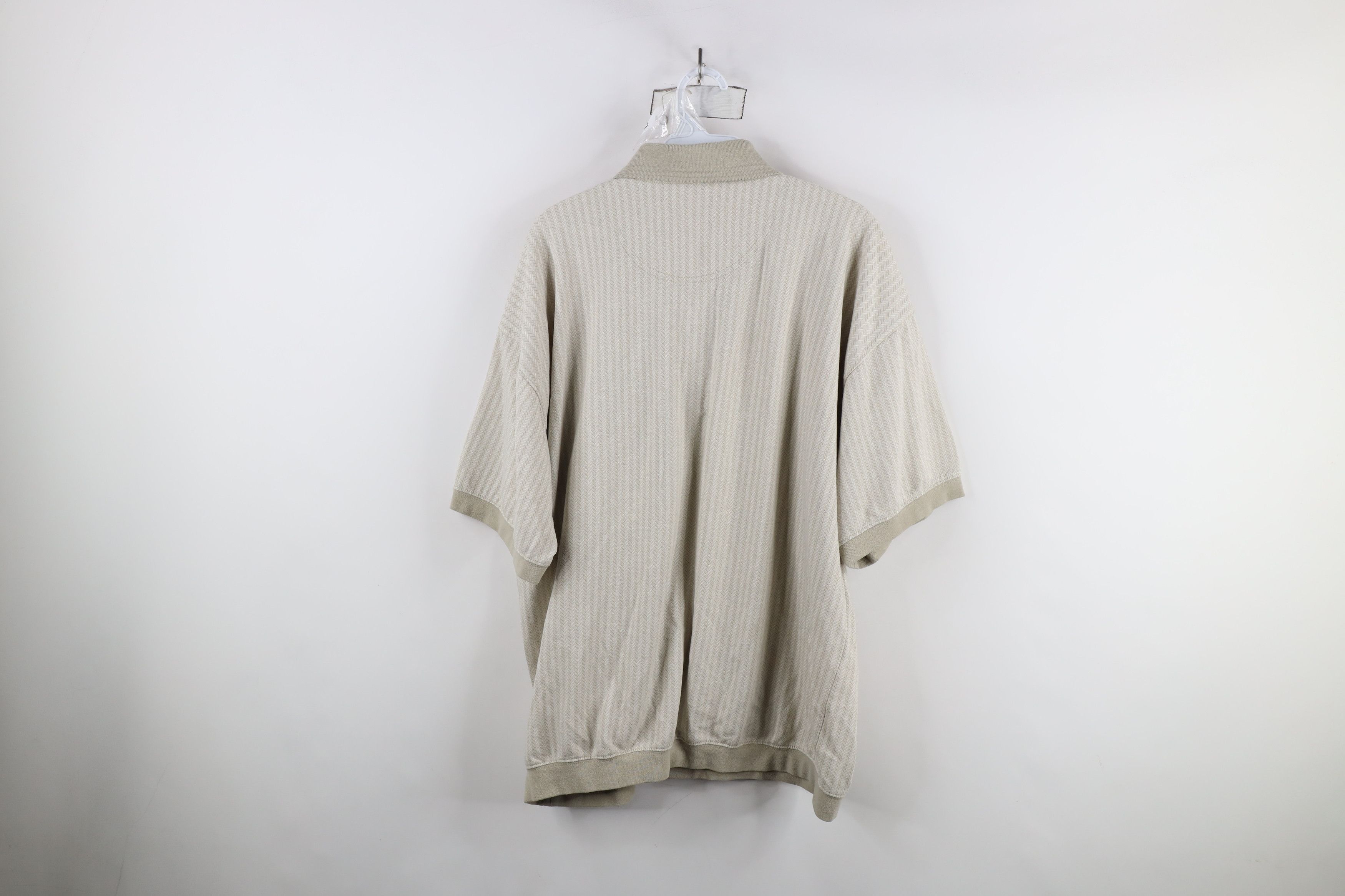 Vintage Vintage 90s Streetwear Herringbone Pullover Polo Shirt Mafia Size US XL / EU 56 / 4 - 10 Thumbnail