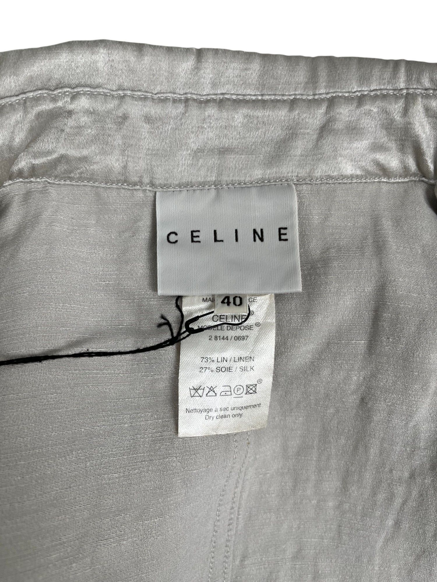 Celine by Michael Kors Double Breasted Silver Military Coat Size M / US 6-8 / IT 42-44 - 9 Thumbnail