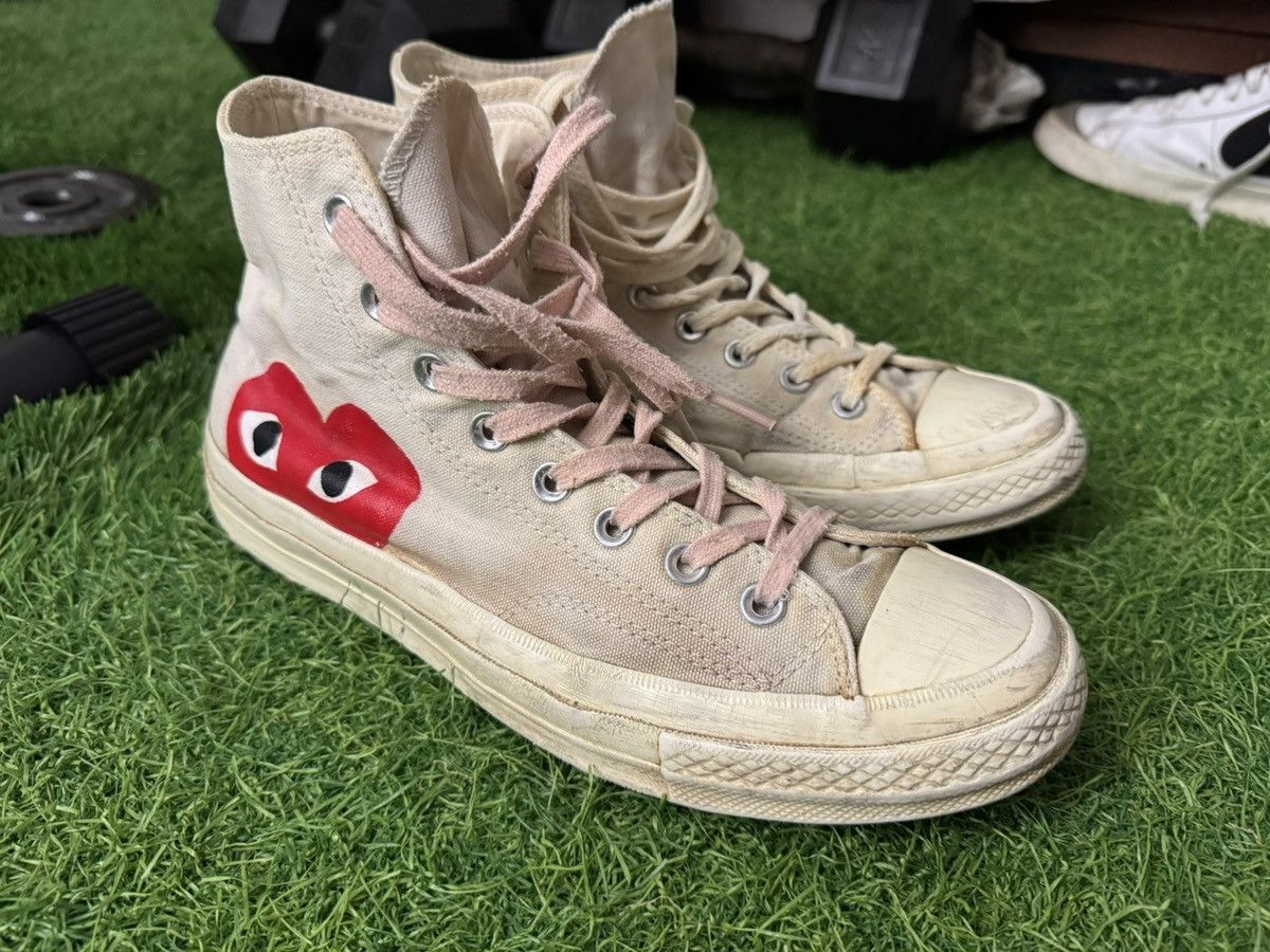 Comme des Garcons Comme des Garçons PLAY x Converse High Sneakers Size US 9 / EU 42 - 2 Thumbnail
